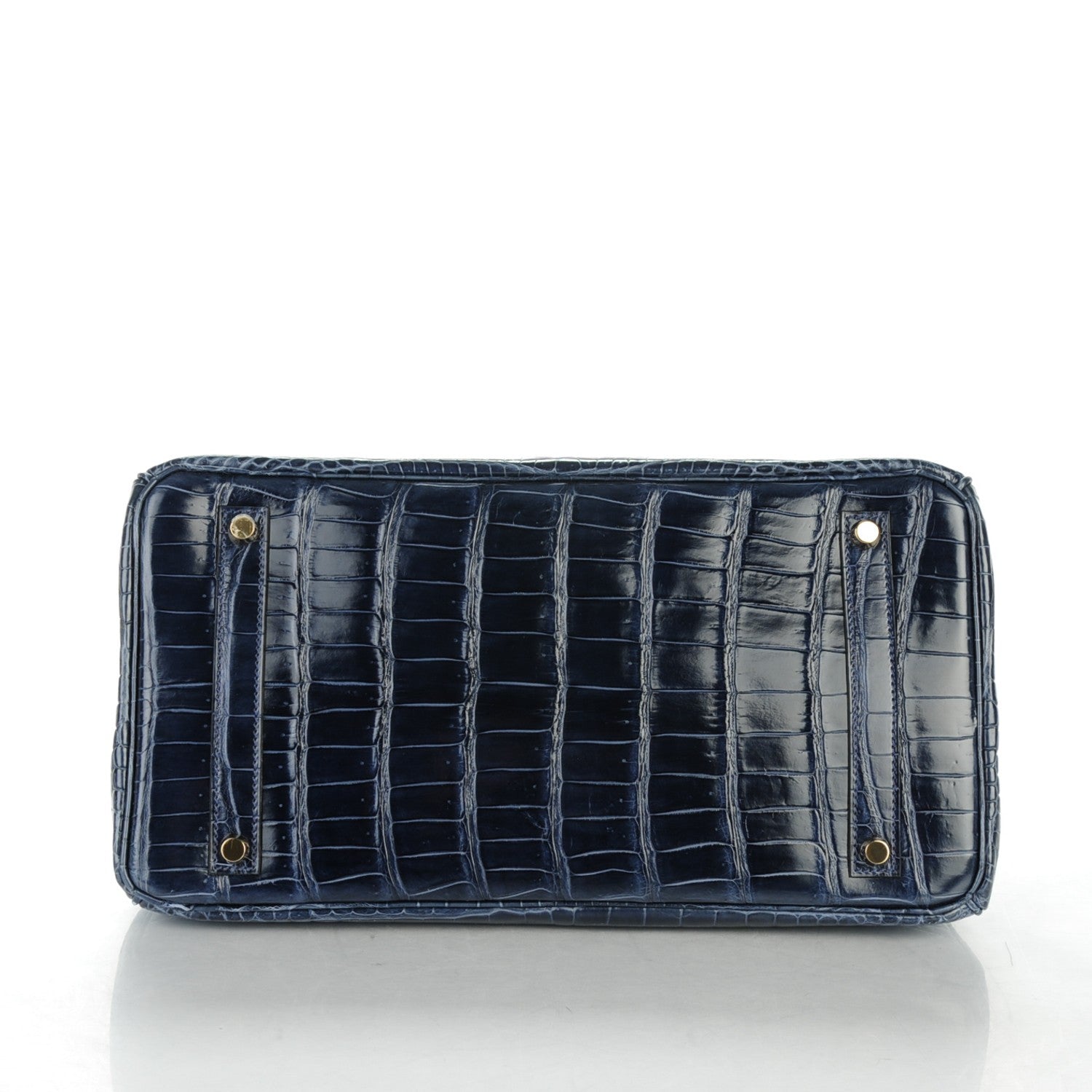 Hermes Shiny Porosus Crocodile Birkin 35 Bleu Abysse 5 of 27