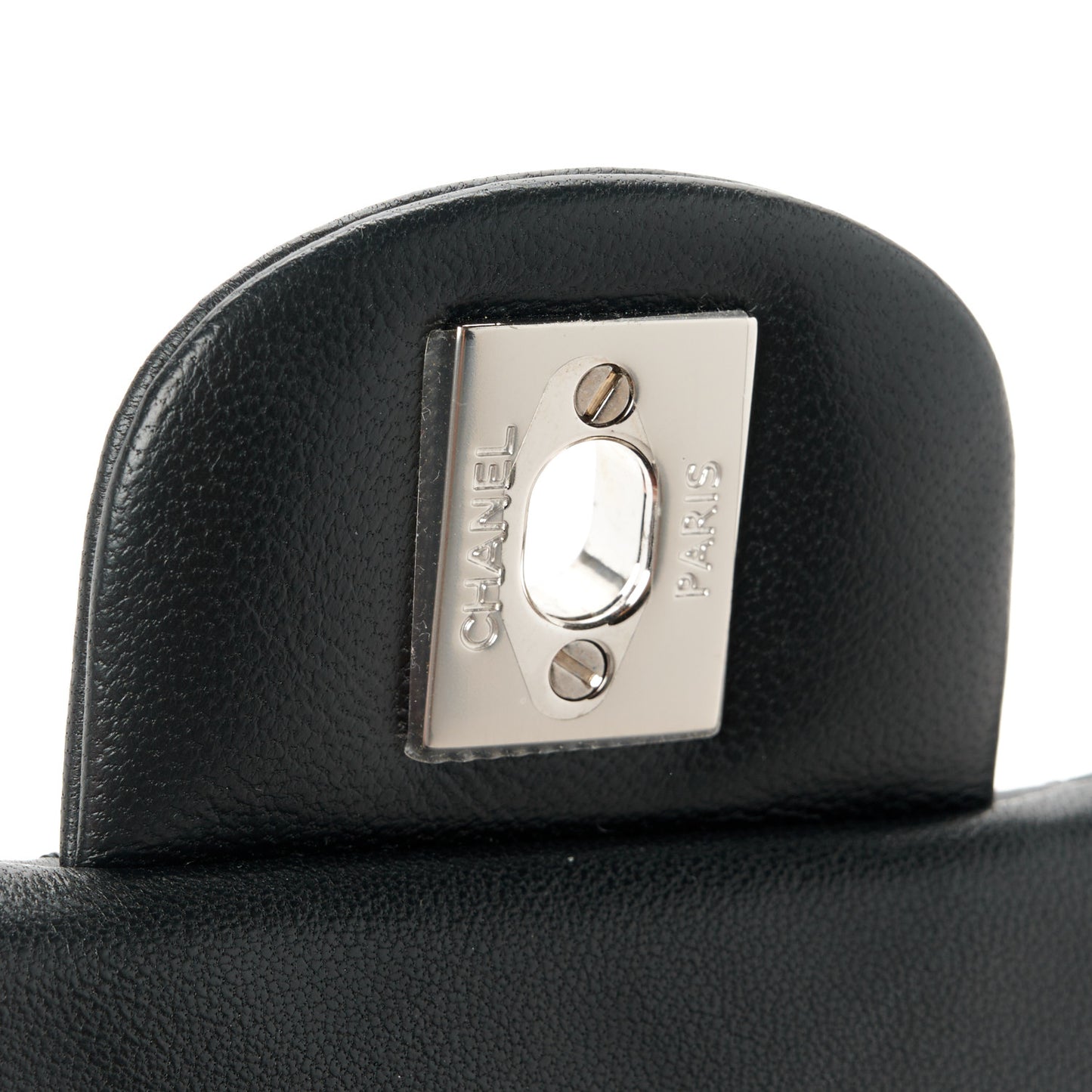Lambskin Quilted Mini Square Flap Black