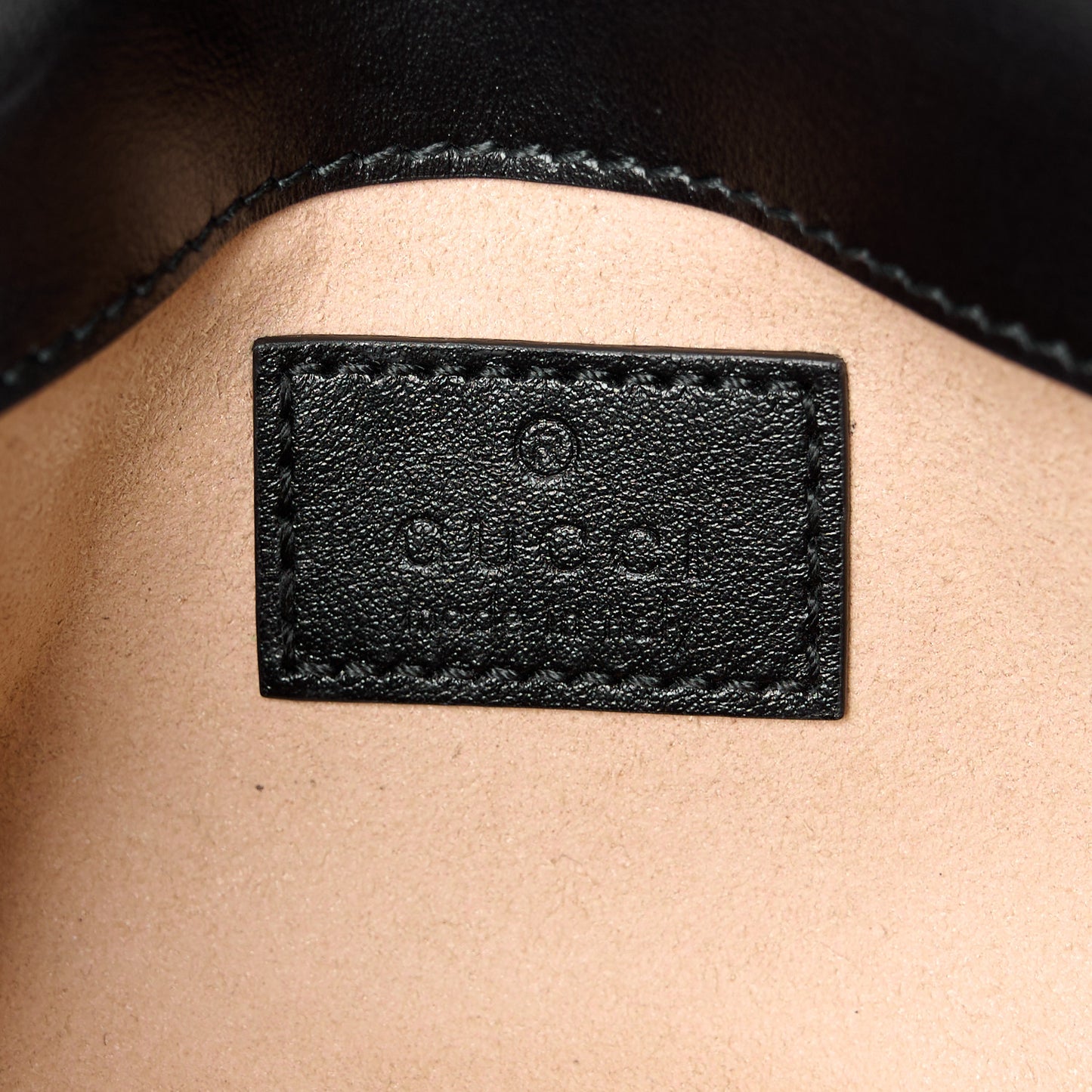 Calfskin Matelasse Super Mini GG Marmont Shoulder Bag Black