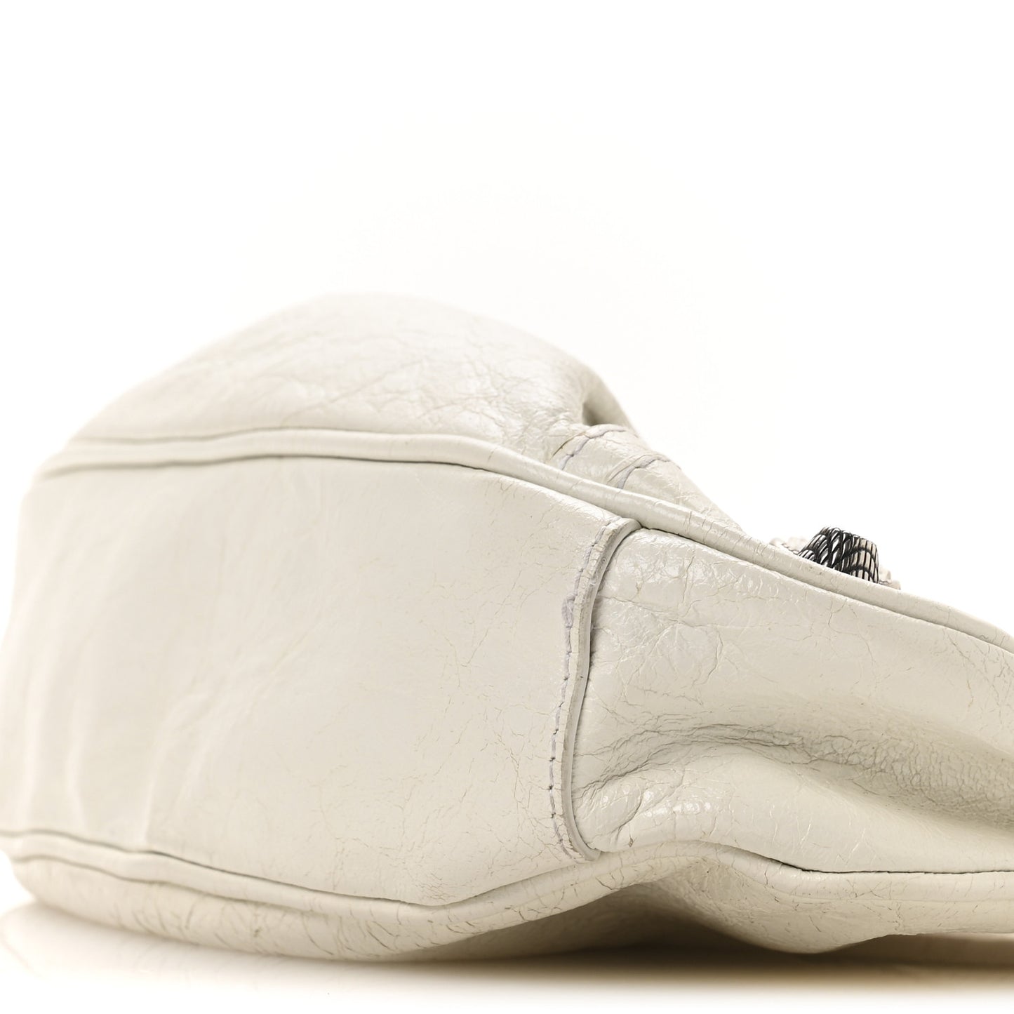 Agneau Arena Le Cagole Shoulder Bag XS Optic White