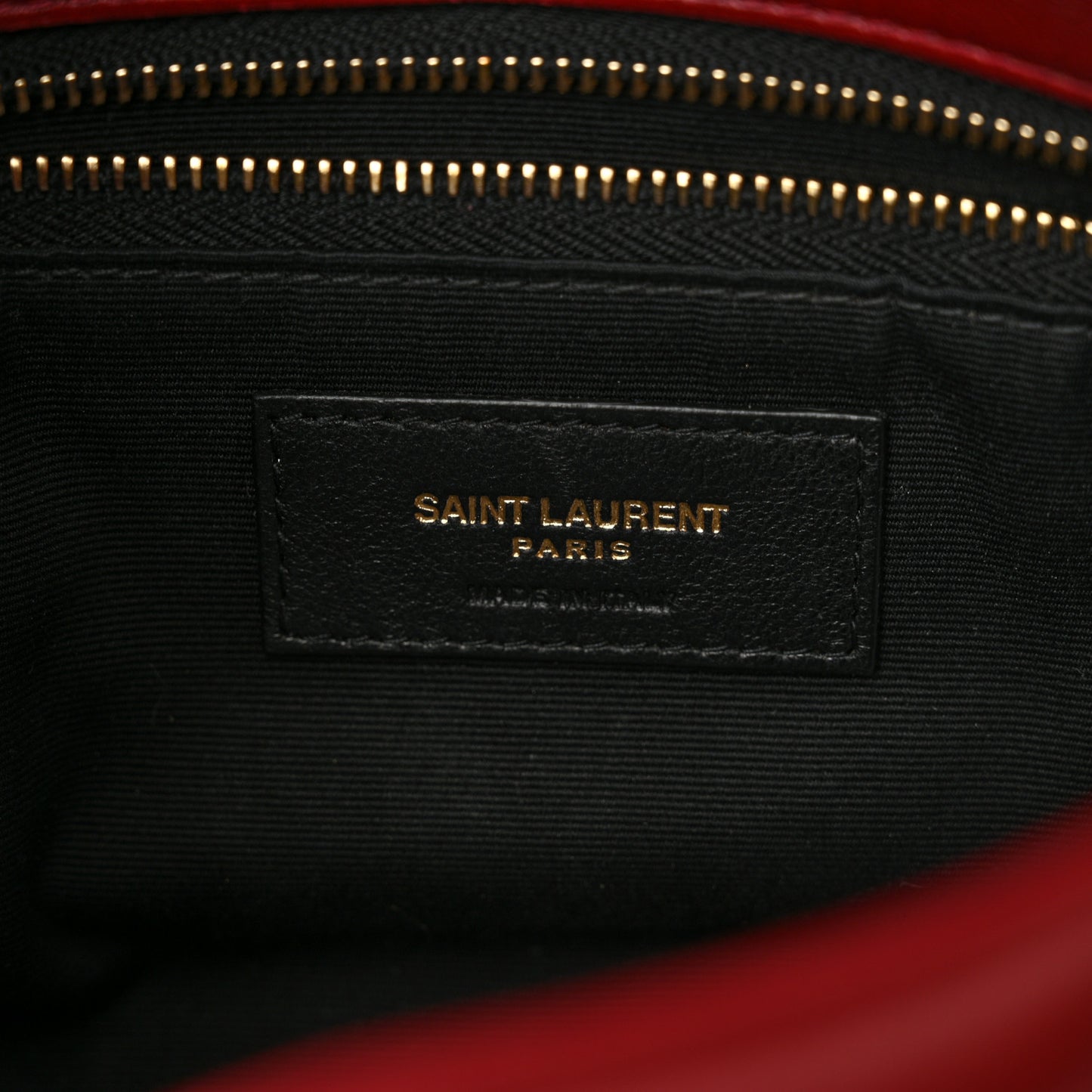 Lambskin Quilted Toy Loulou Puffer Monogram Chain Satchel Opyum Red