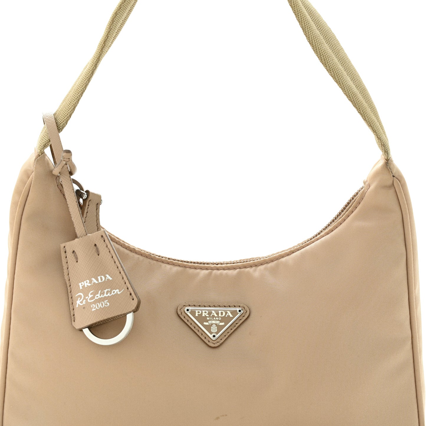 Re-Nylon Saffiano Mini Re-Edition 2000 Bag Deserto