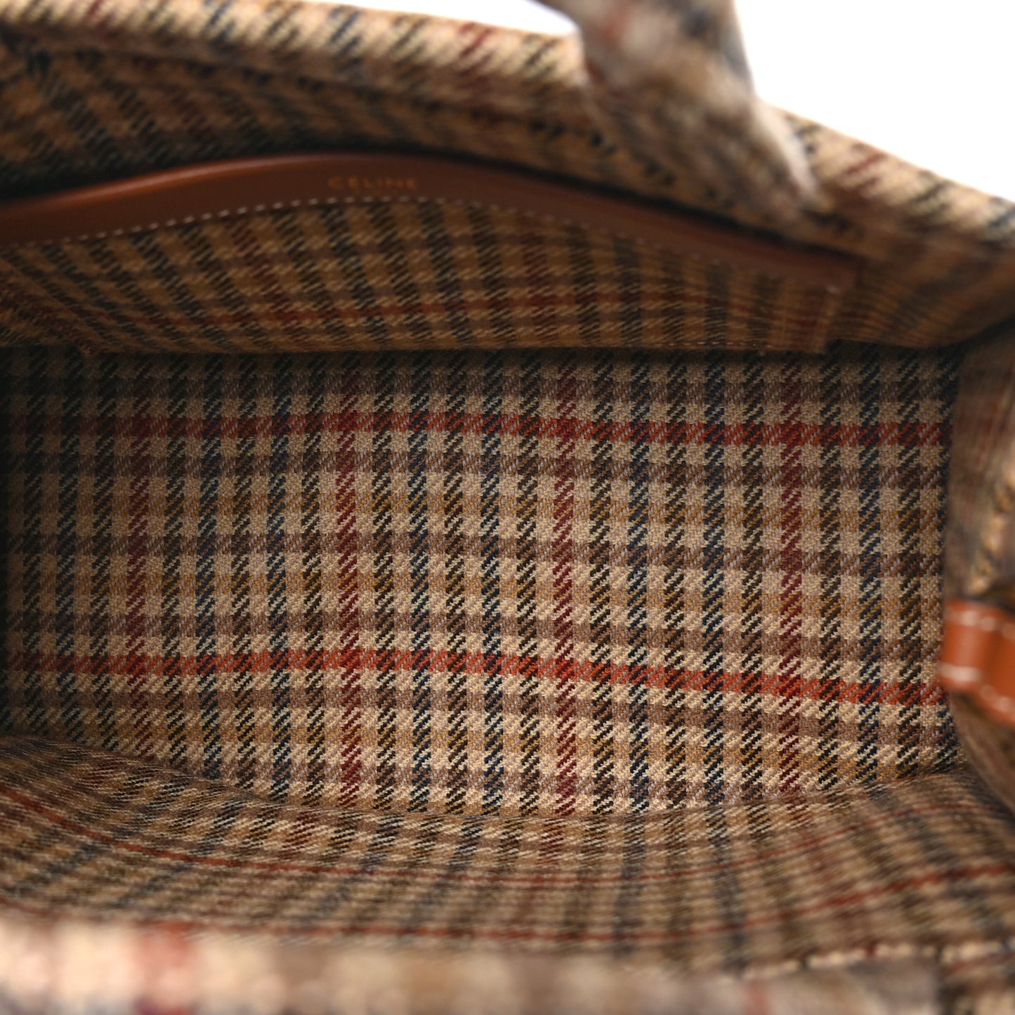 Tweed Calfskin Triomphe Small Cabas Thais Multicolor