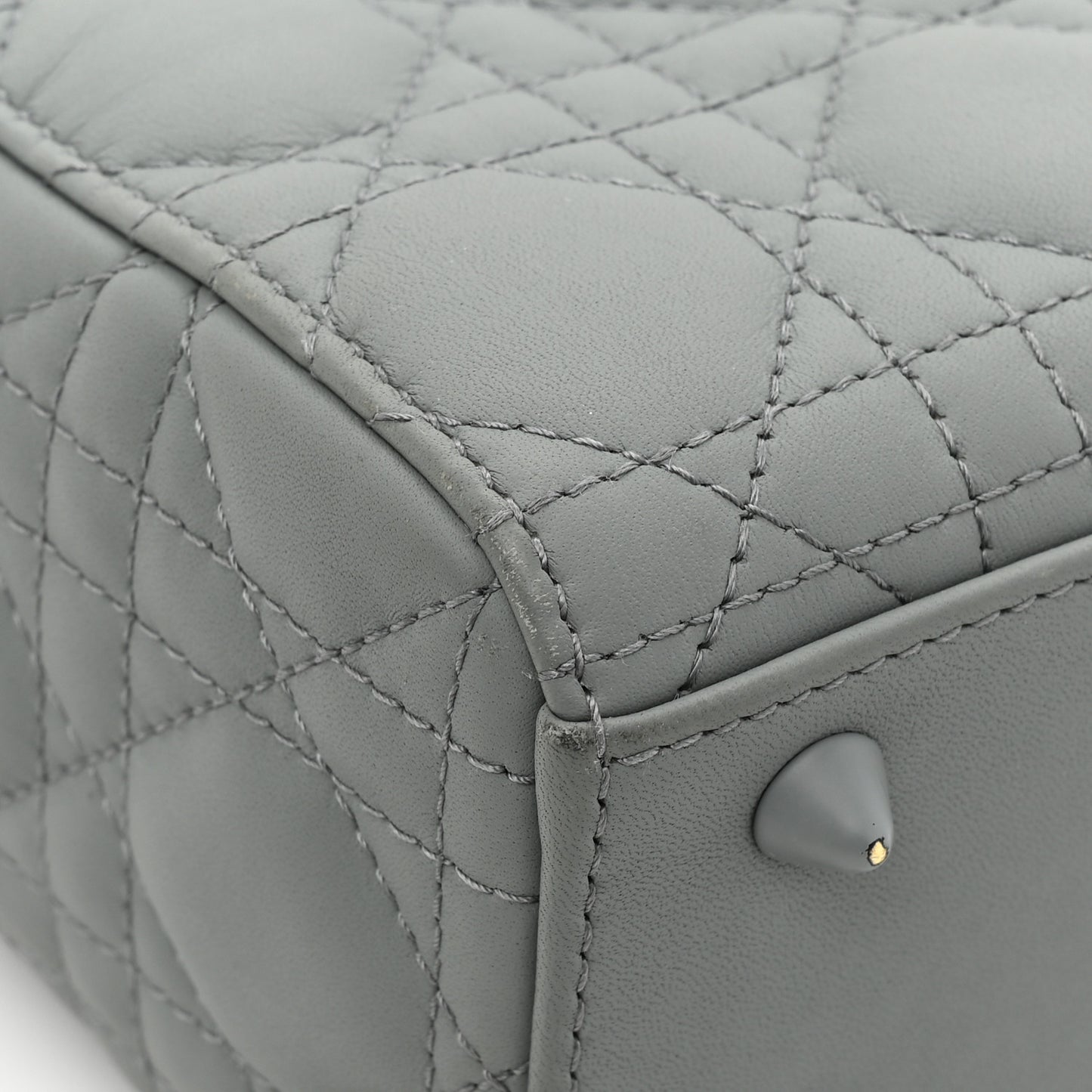 Ultra Matte Calfskin Cannage Small My ABCDior Lady Dior Gray