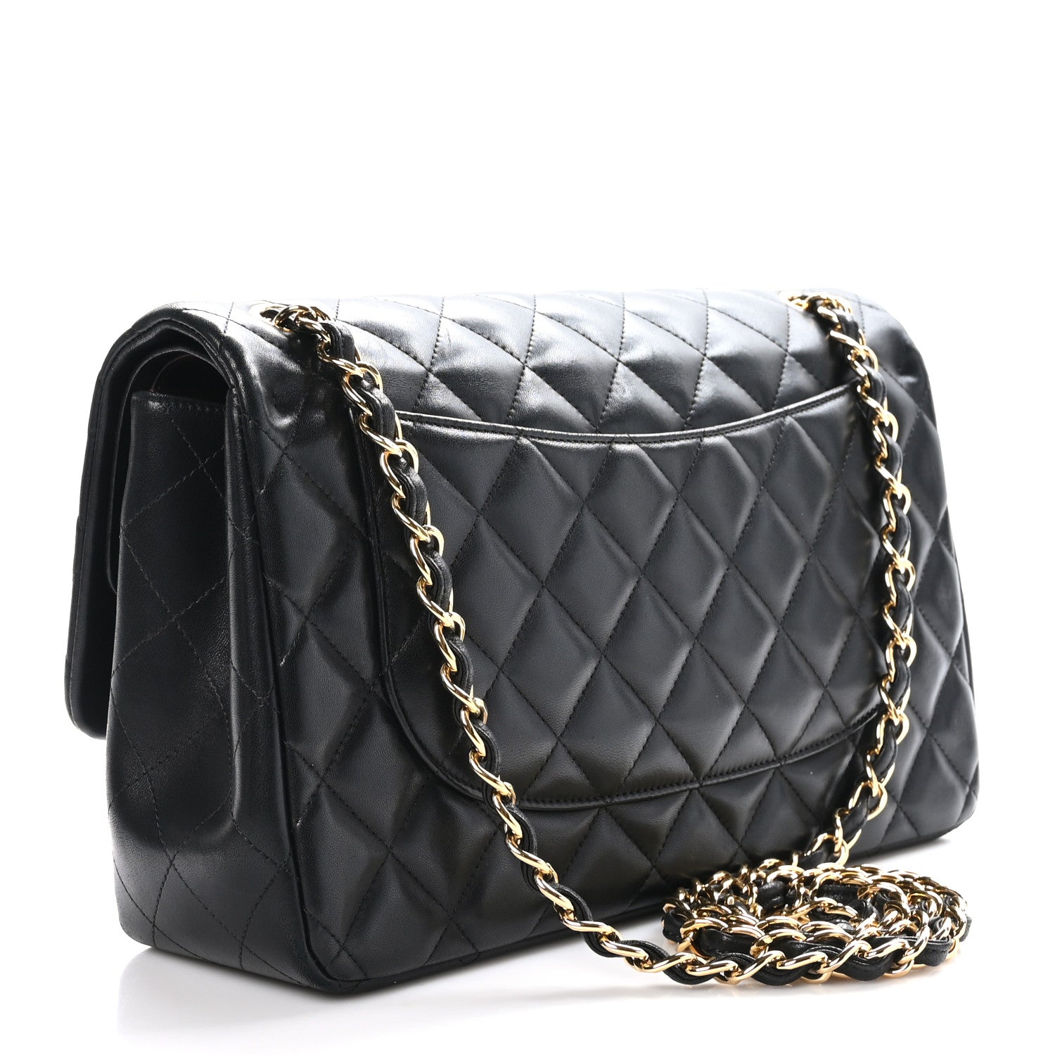 Chanel Lambskin Quilted Jumbo Double Flap Black 3 of 11