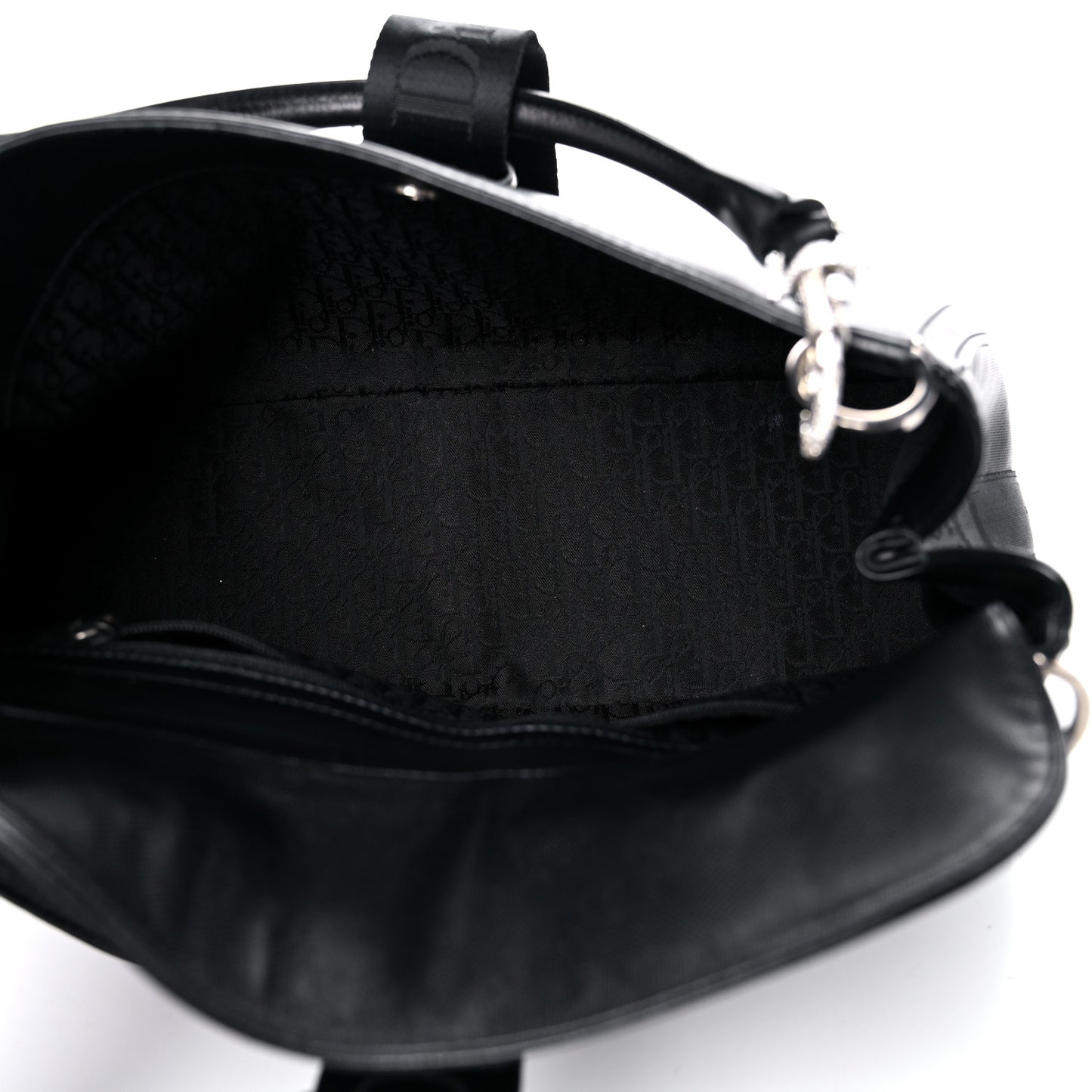 Coated Canvas Crystal Hardcore Shoulder Bag Black