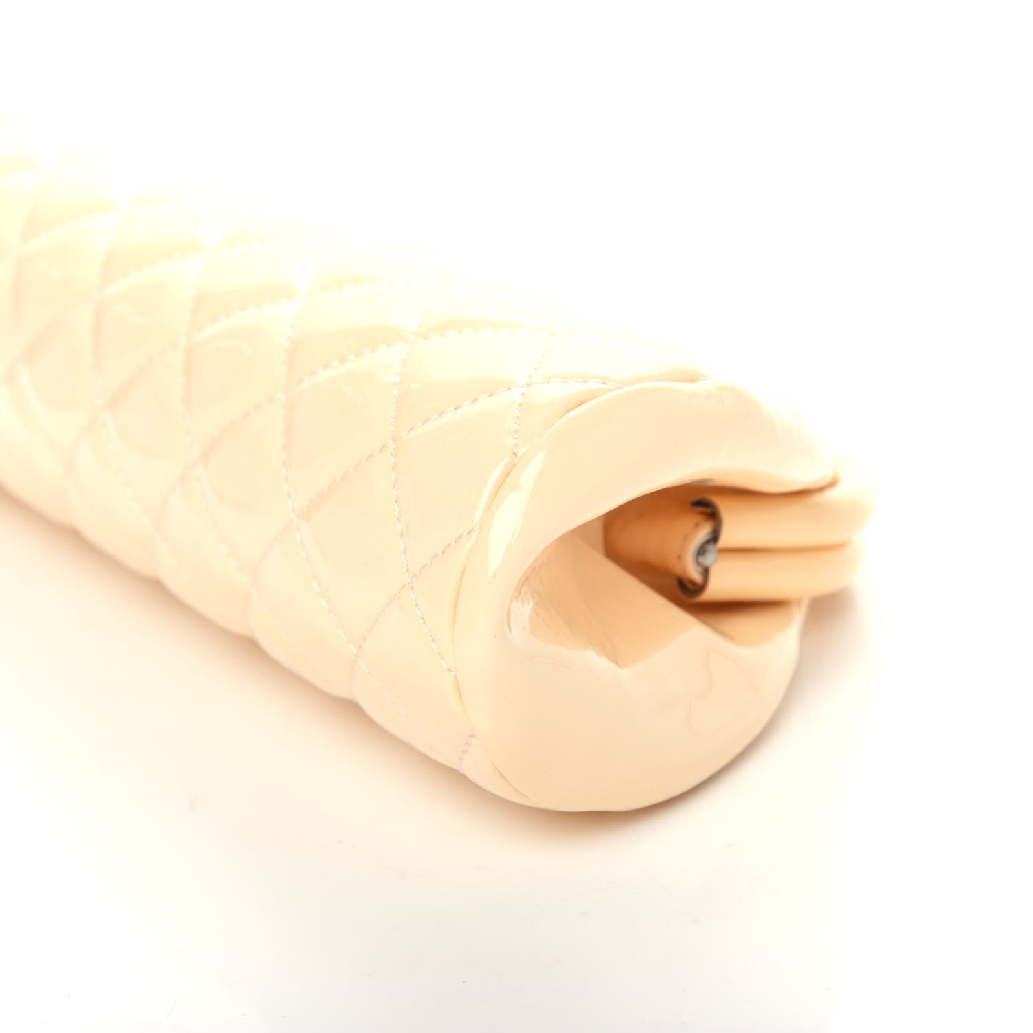 Chanel Patent Quilted Timeless Clutch Beige 9 of 11