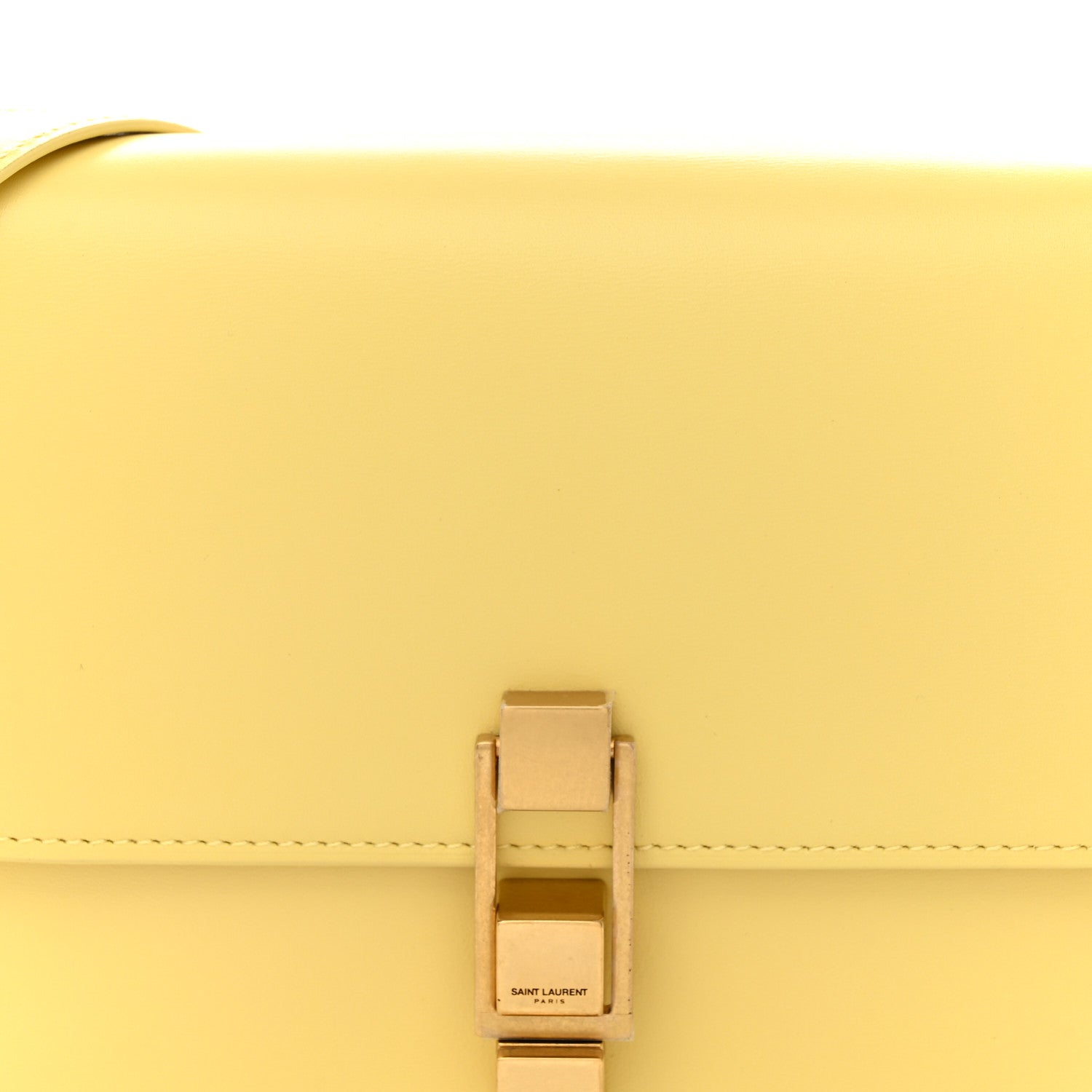 Saint Laurent Smooth Calfskin Carre Satchel Paille 8 of 14