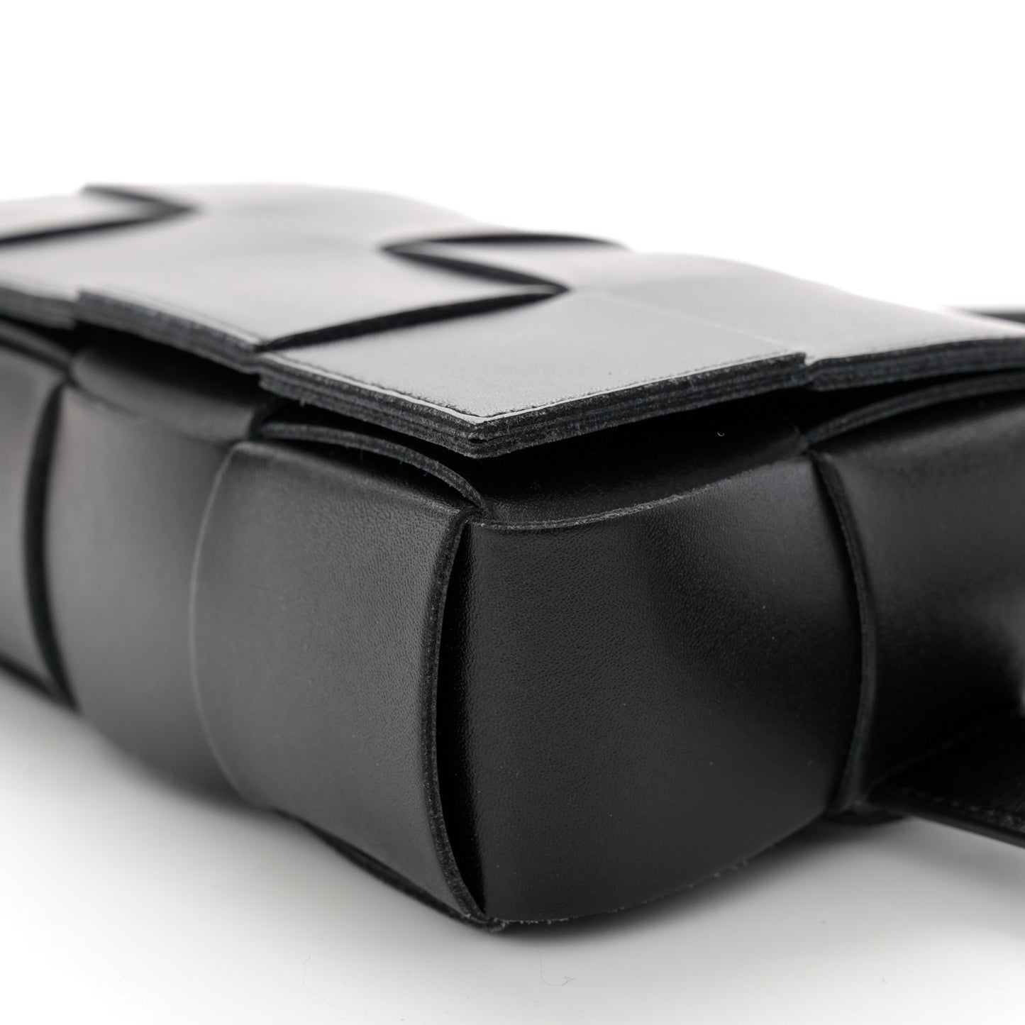 Nappa Maxi Intreccio The Belt Cassette Bag Black