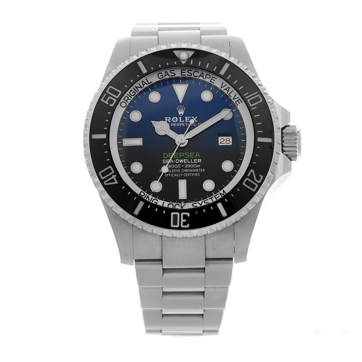 Stainless Steel 44mm Oyster Perpetual Date Sea-Dweller Deepsea James Cameron Watch Blue 126660