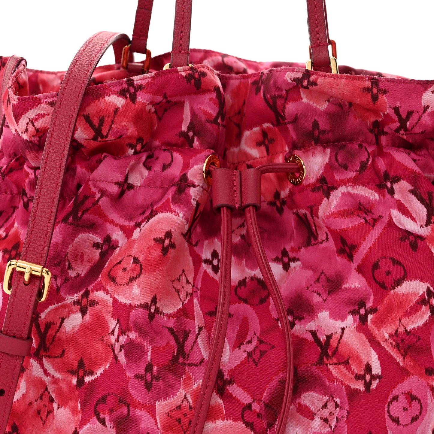 Nylon Monogram Ikat Noefull MM Rose Indien