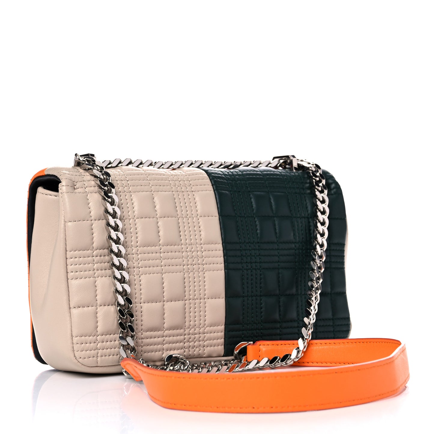 Lambskin Quilted Small Lola Bag Bright Red Orange