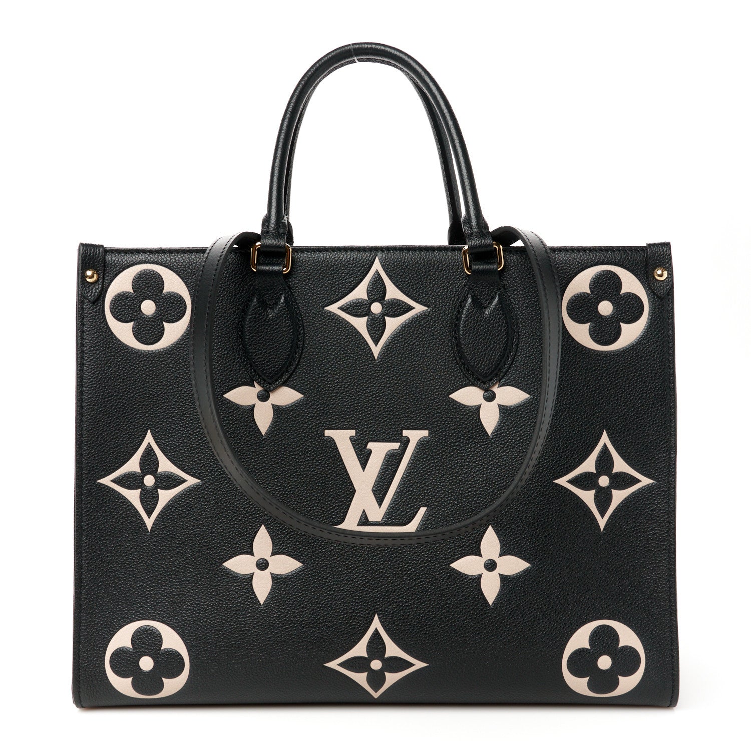 Louis Vuitton Empreinte Monogram Giant Onthego MM Black Beige 1 of 10