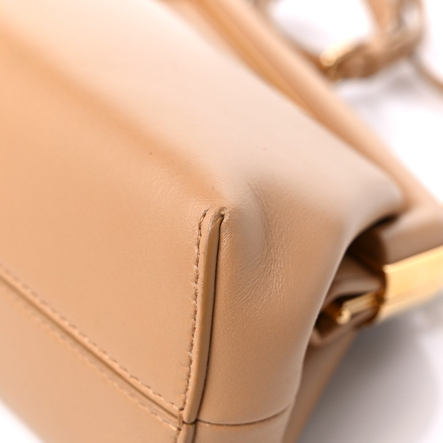 Shiny Nappa Small Fendi First Sand