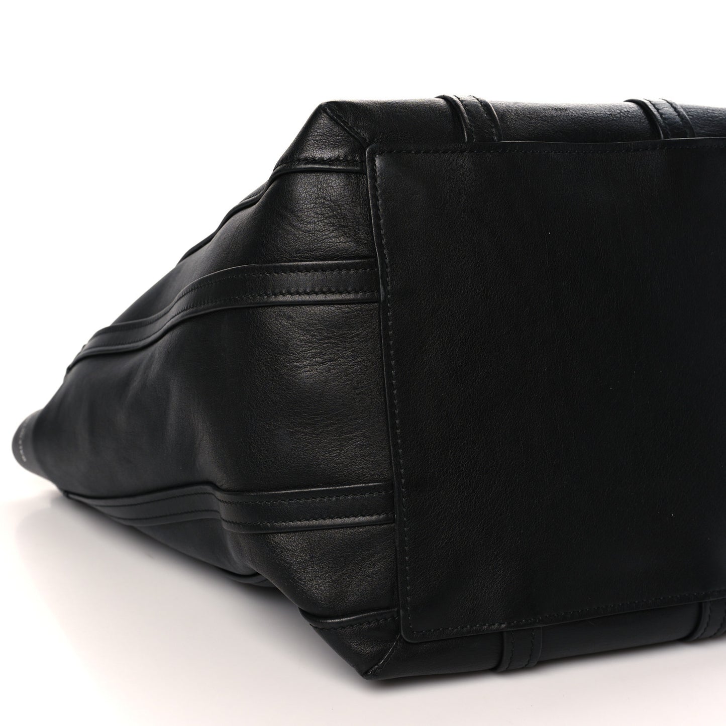 Calfskin Large Laundry Cabas Tote Black