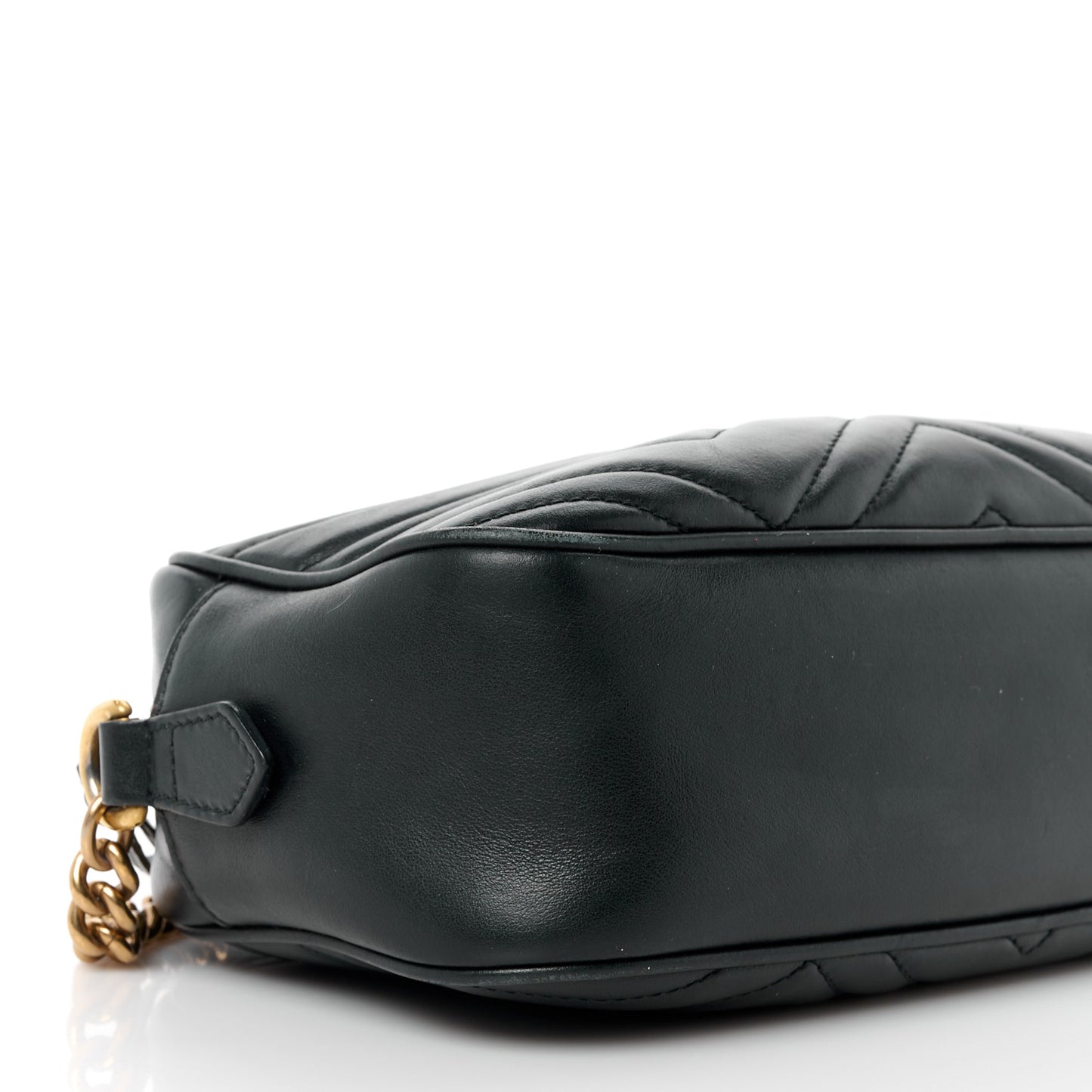 Calfskin Matelasse Small GG Marmont Chain Shoulder Bag Black
