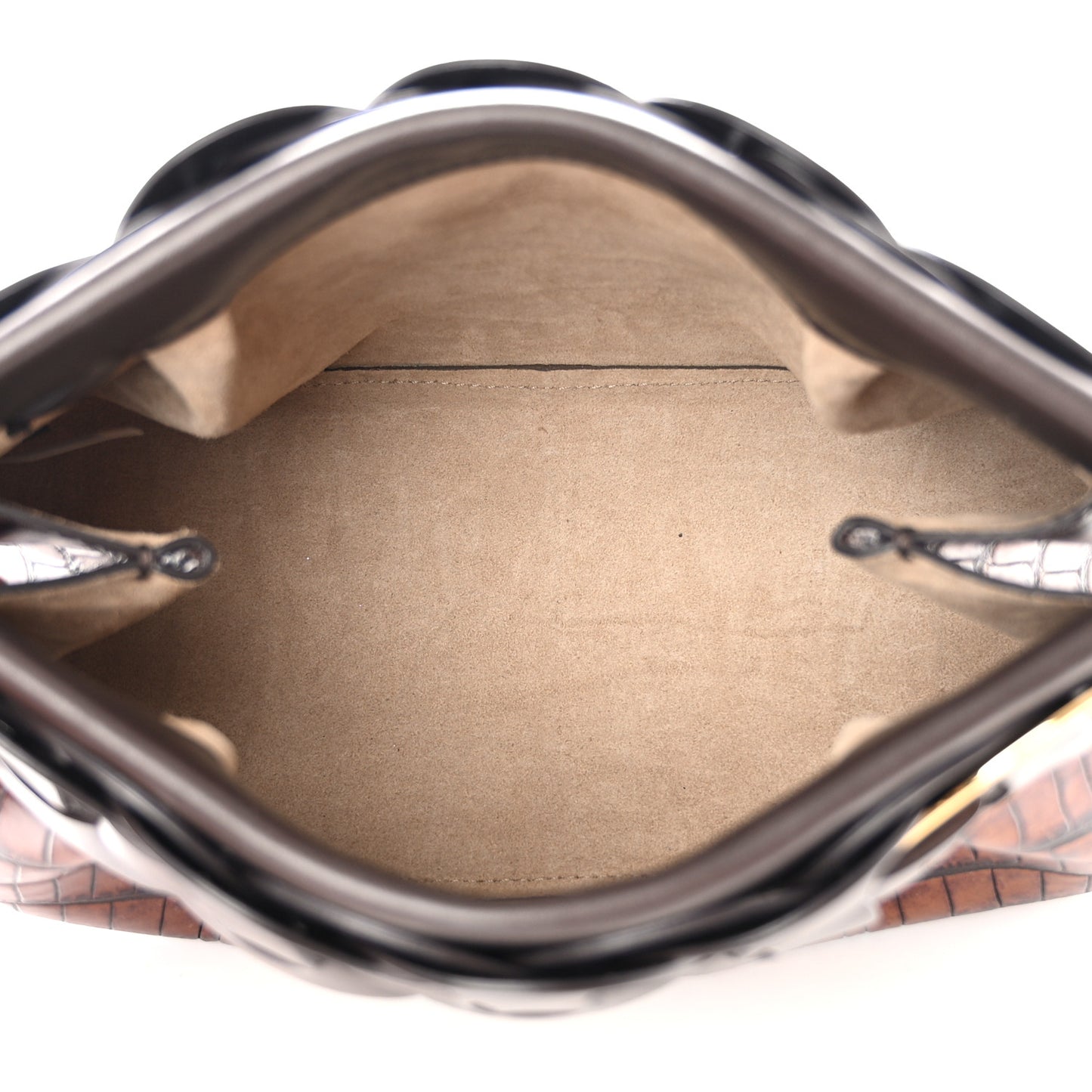 Crocodile Embossed Darryl Clutch Brown