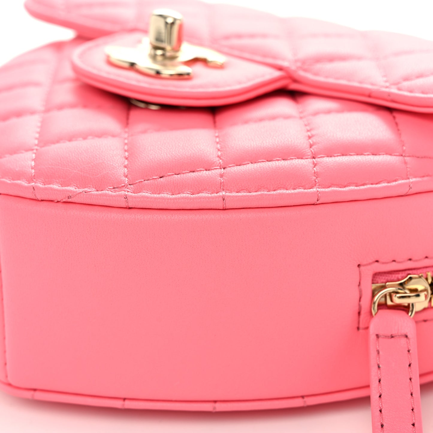 Lambskin Quilted CC In Love Heart Bag Pink