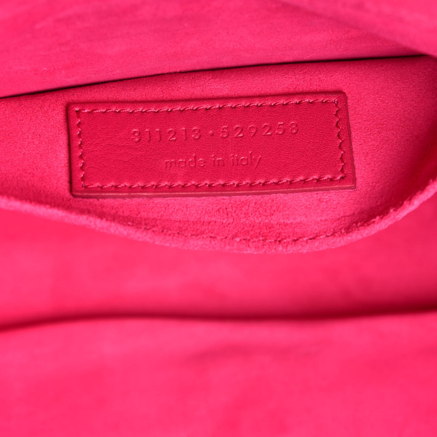 Calfskin Classic Y Ligne Clutch Fuchsia