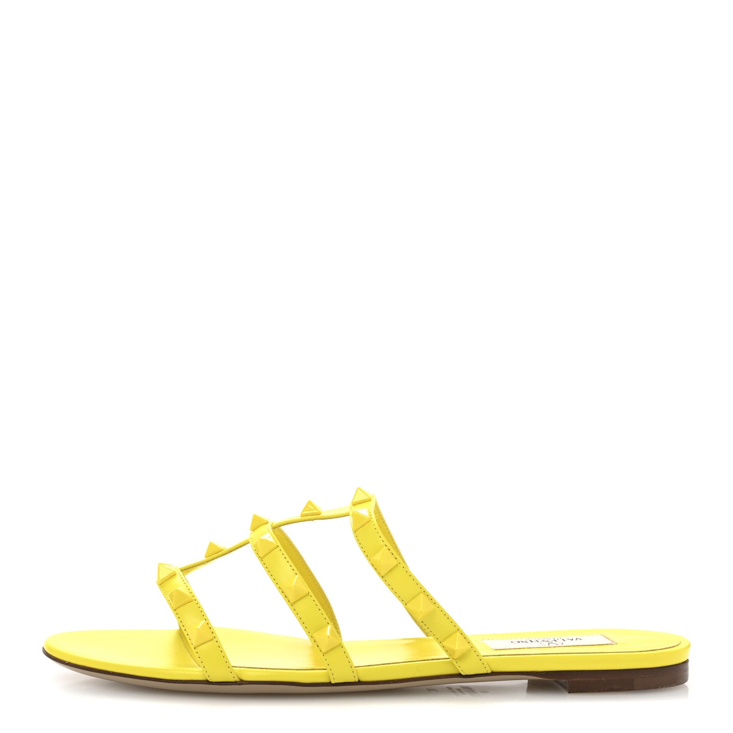 Valentino Garavani Nappa Rockstud Caged Flat Slide Sandals 38