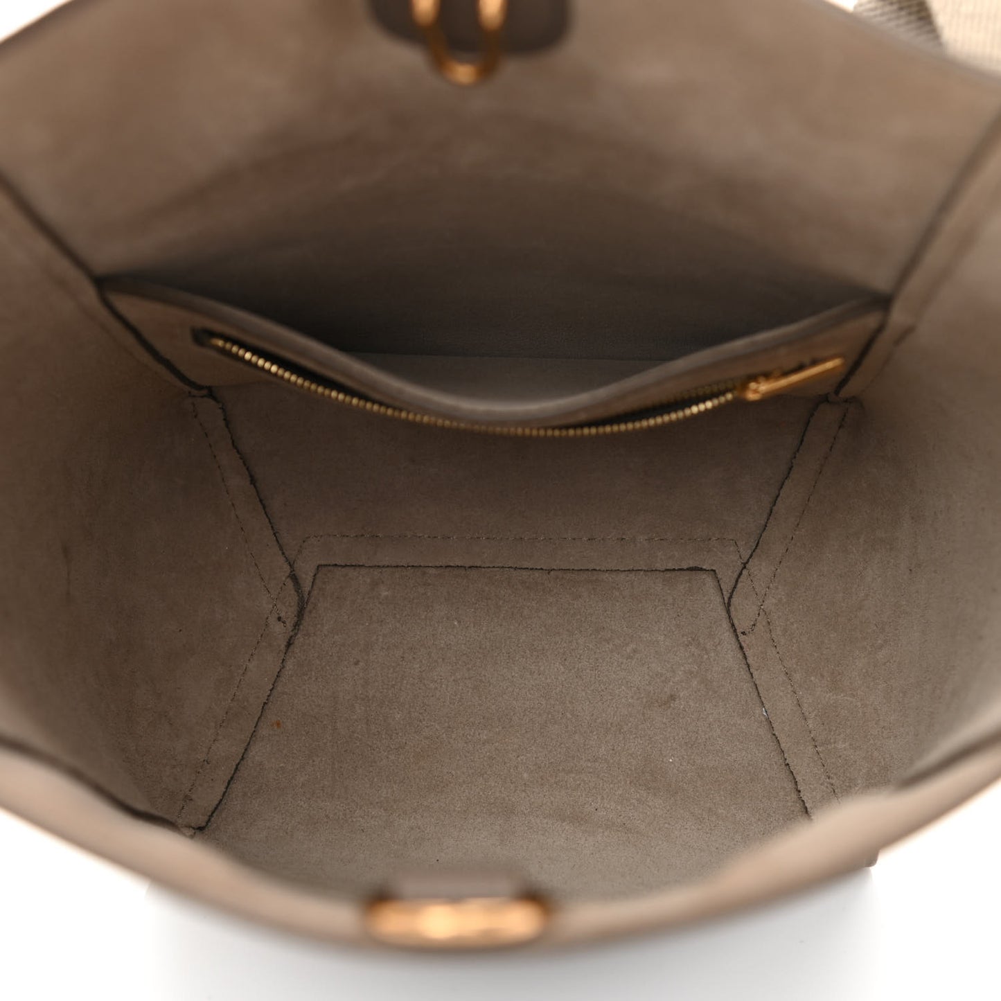 Soft Grained Calfskin Small Sangle Bucket Bag Taupe