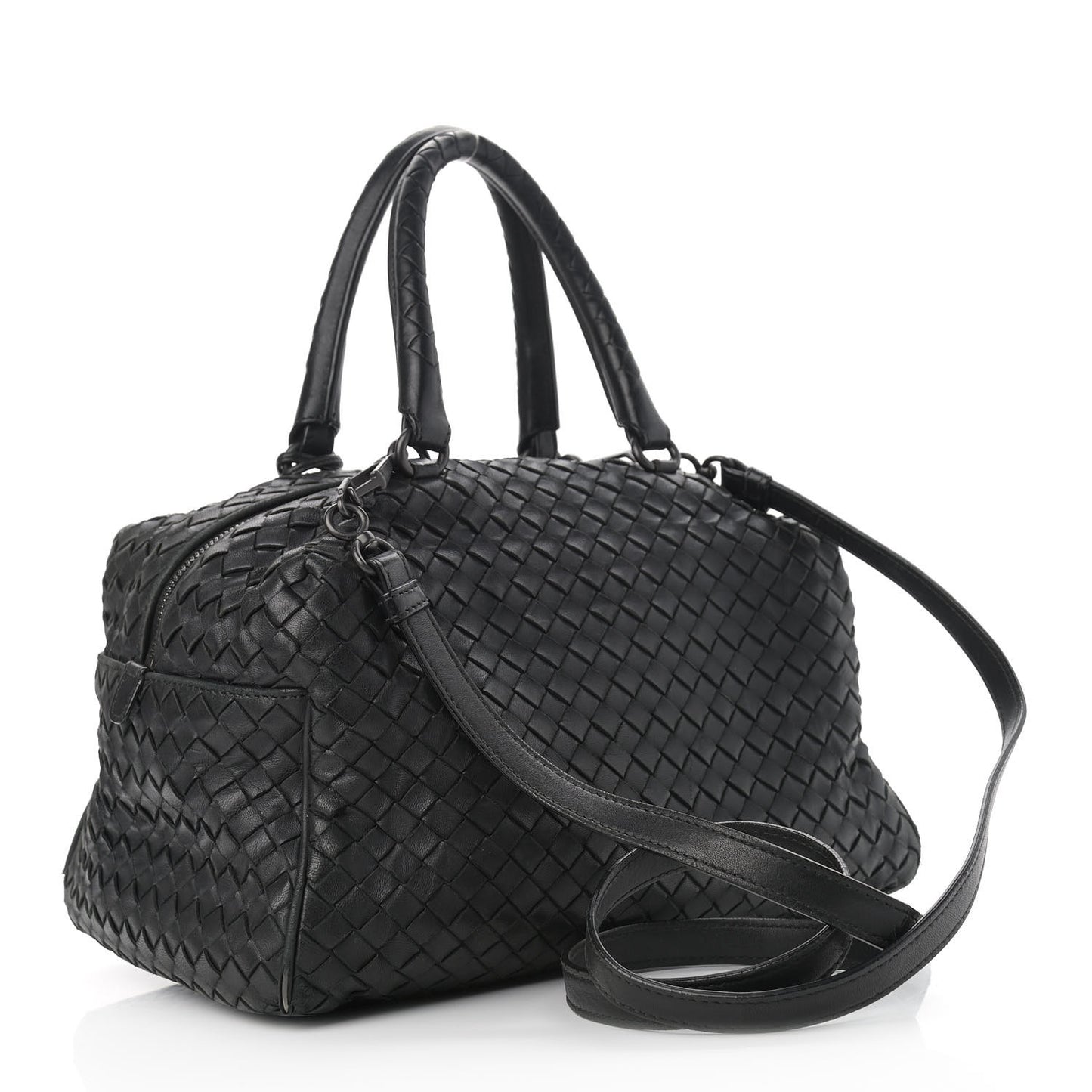 Nappa Intrecciato Boston Black