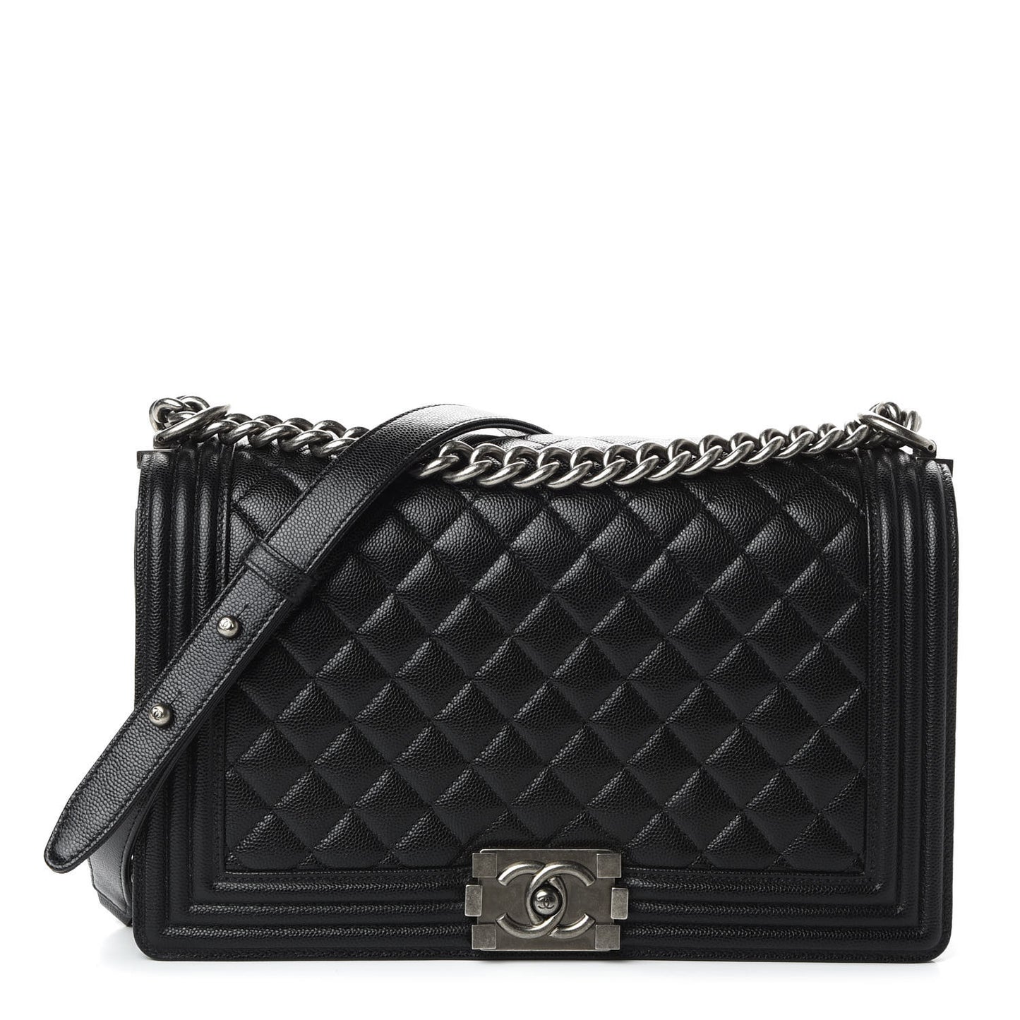 Caviar Quilted New Medium Boy Flap Black