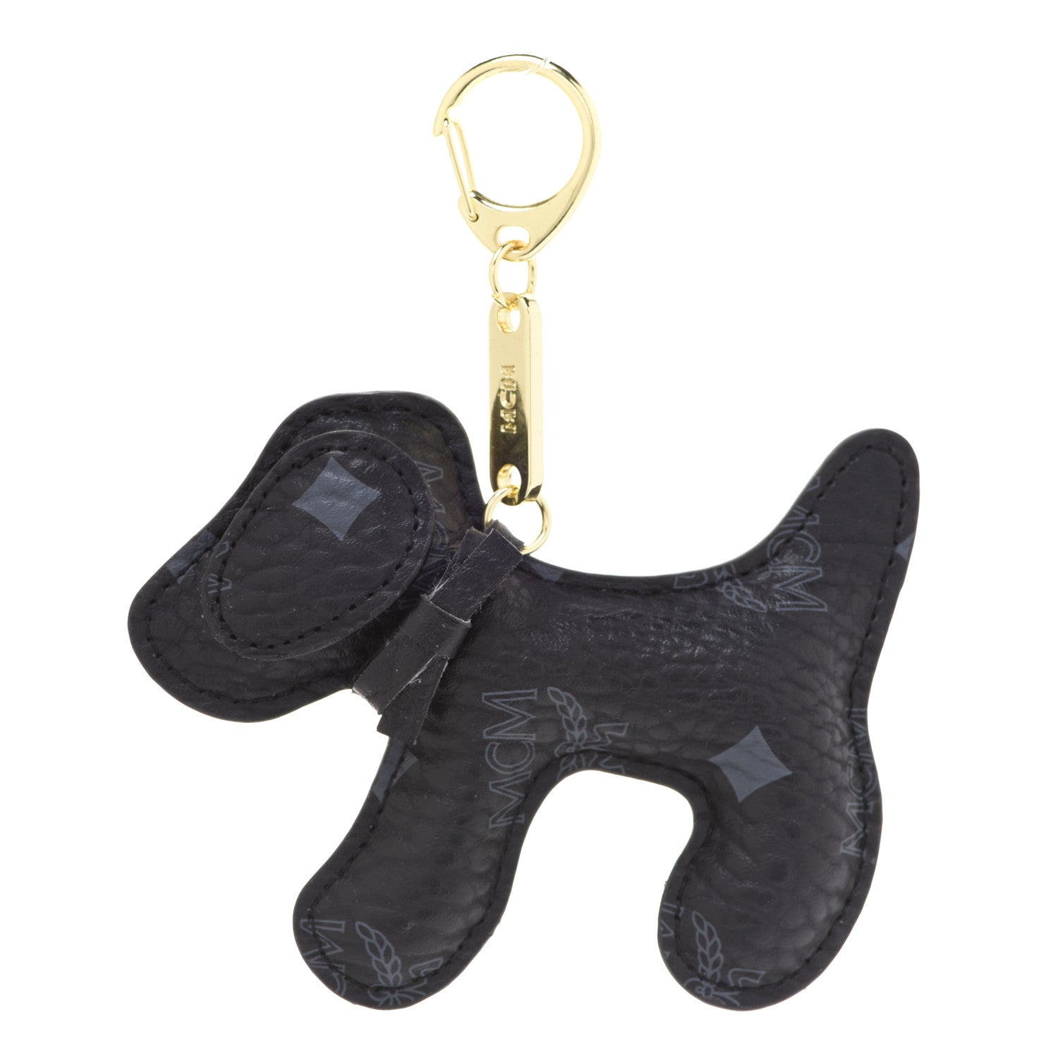 mcm ドッグ　キーリング MCM Visetos Dog Key Ring Bag Charm Black 963541 – FASHIONPHILE