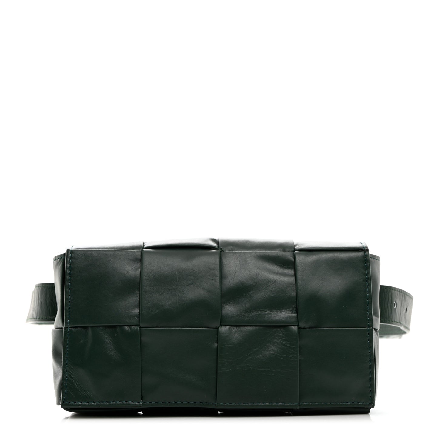 Paper Calfskin Intrecciato Cassette Belt Bag Raintree