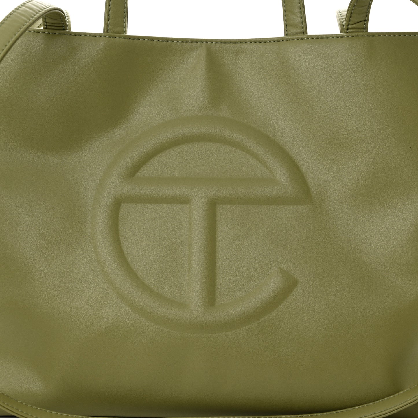 Vegan Leather Medium Shopping Bag Drab