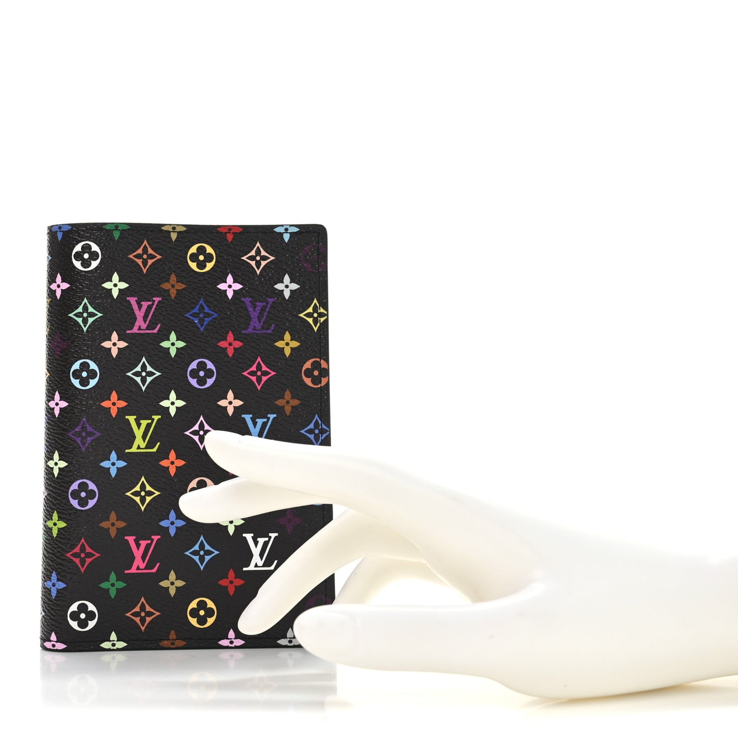 LV X TM Monogram Multicolor Passport Cover Black