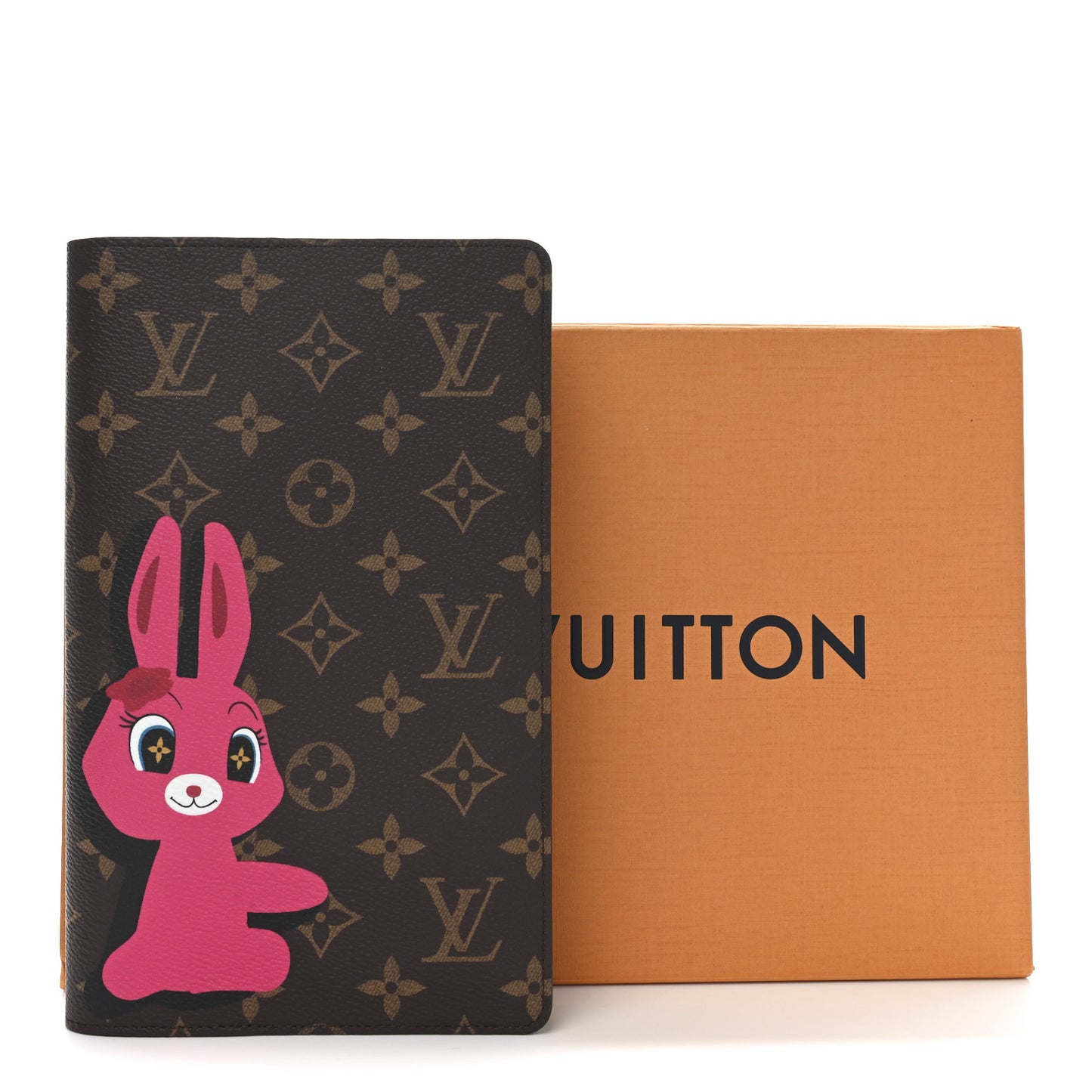 LV X SY Monogram Rabbit Emily Notebook Cover MM Pink