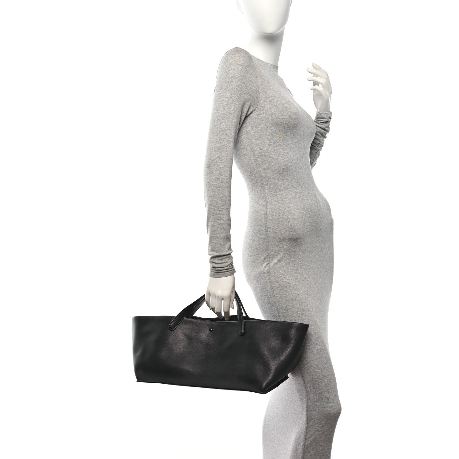 The Row Polished Saddle Calfskin Idaho Top Handle Black 2 of 11