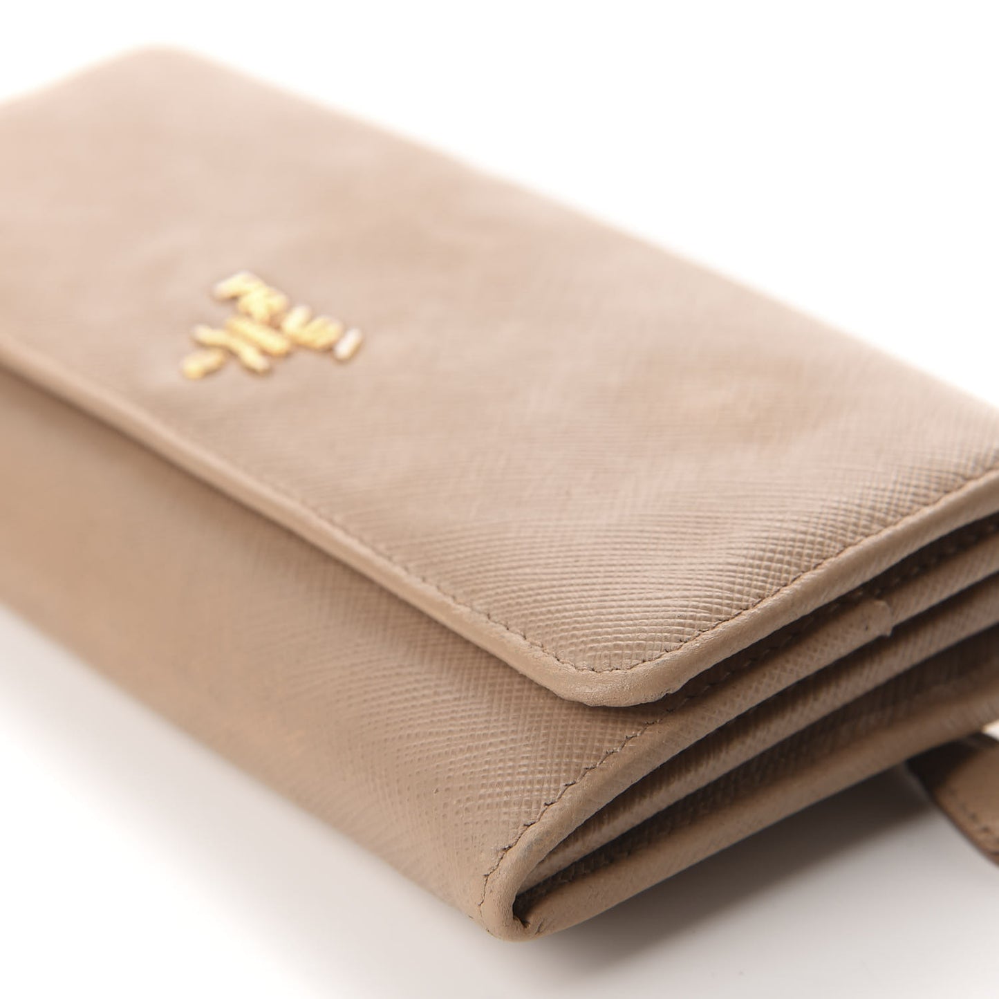 Saffiano Metal Continental Flap Wallet Cammeo