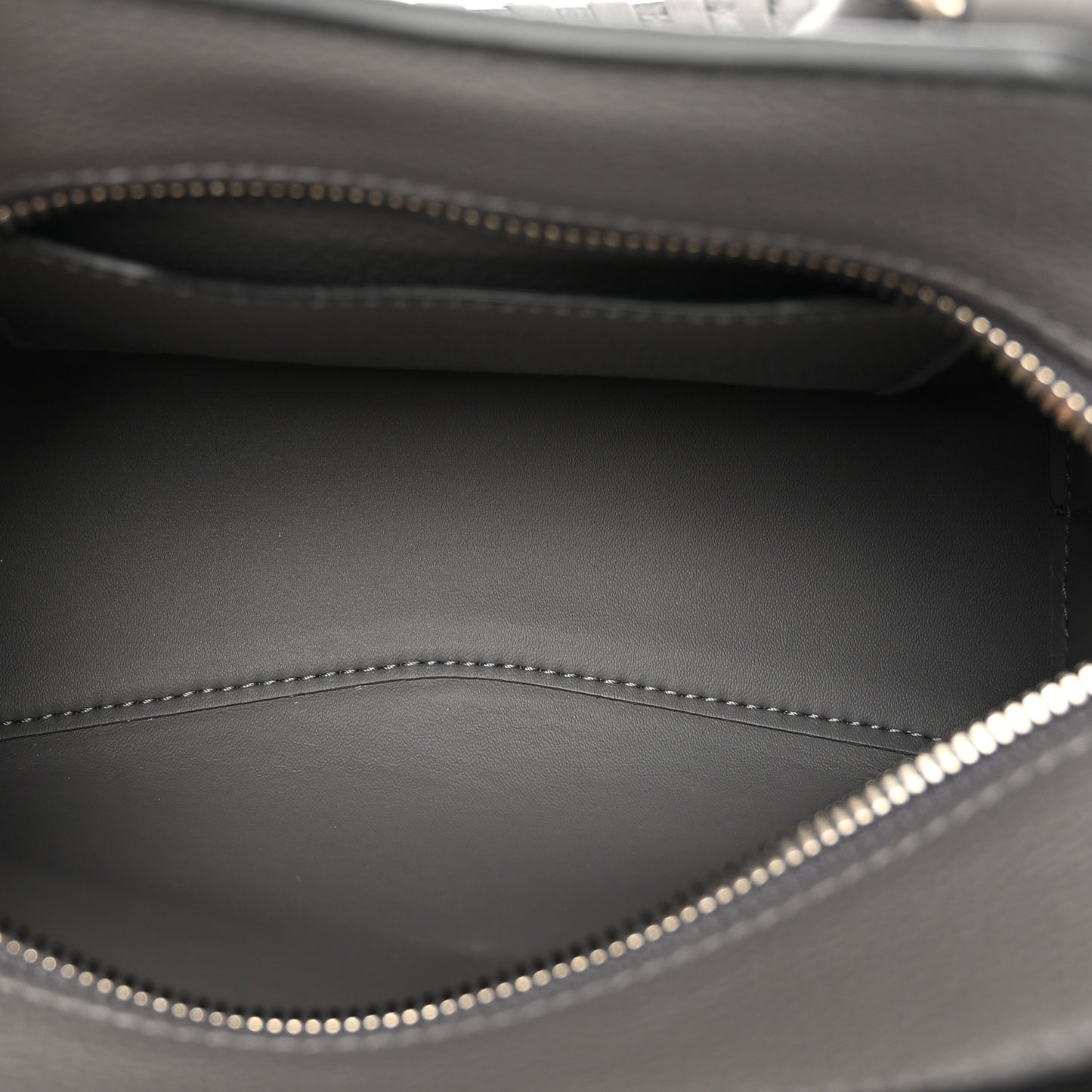 Grained Calfskin Neo Classic Silver Hardware Mini City Dark Grey