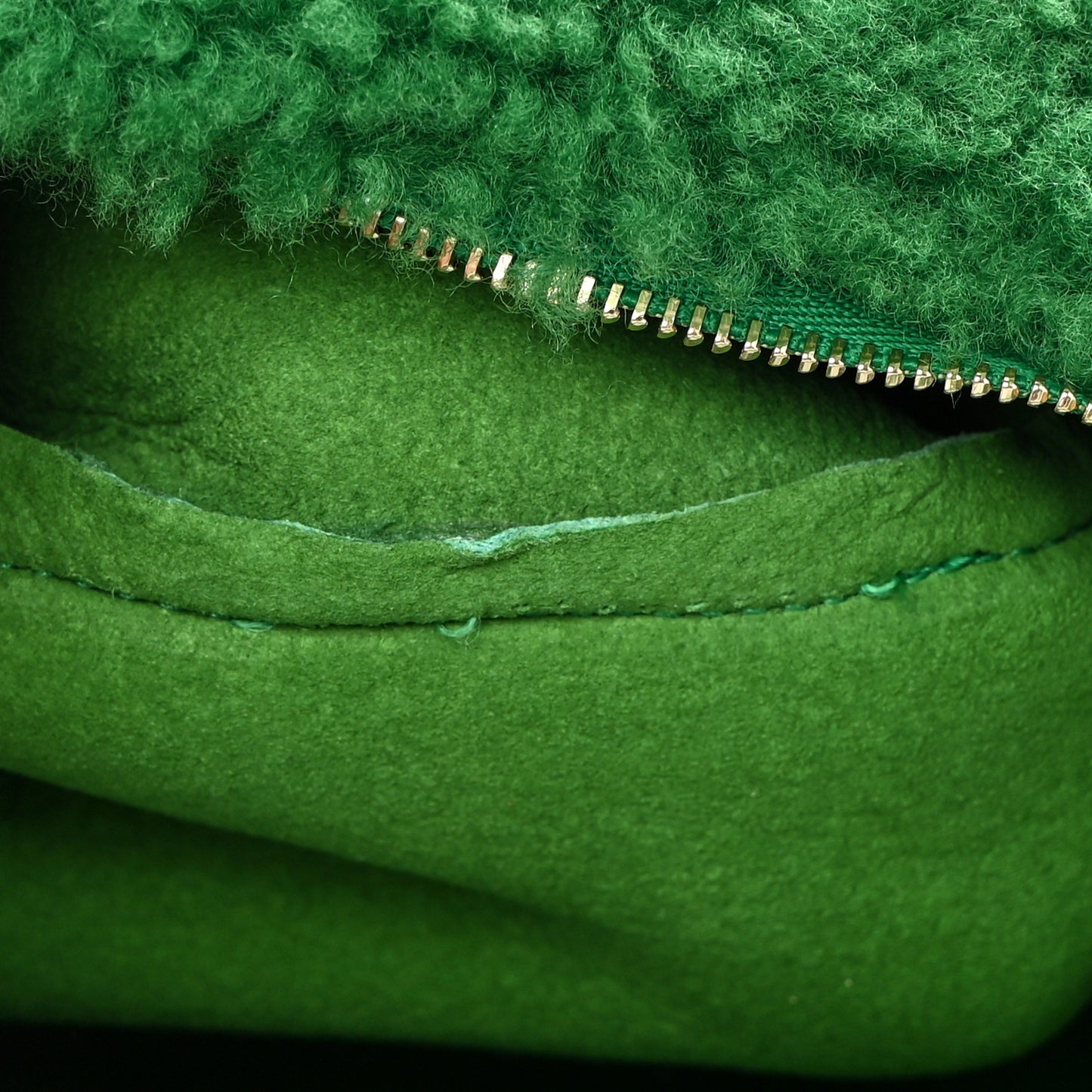 Shearling Shoulder Bag Emerald
