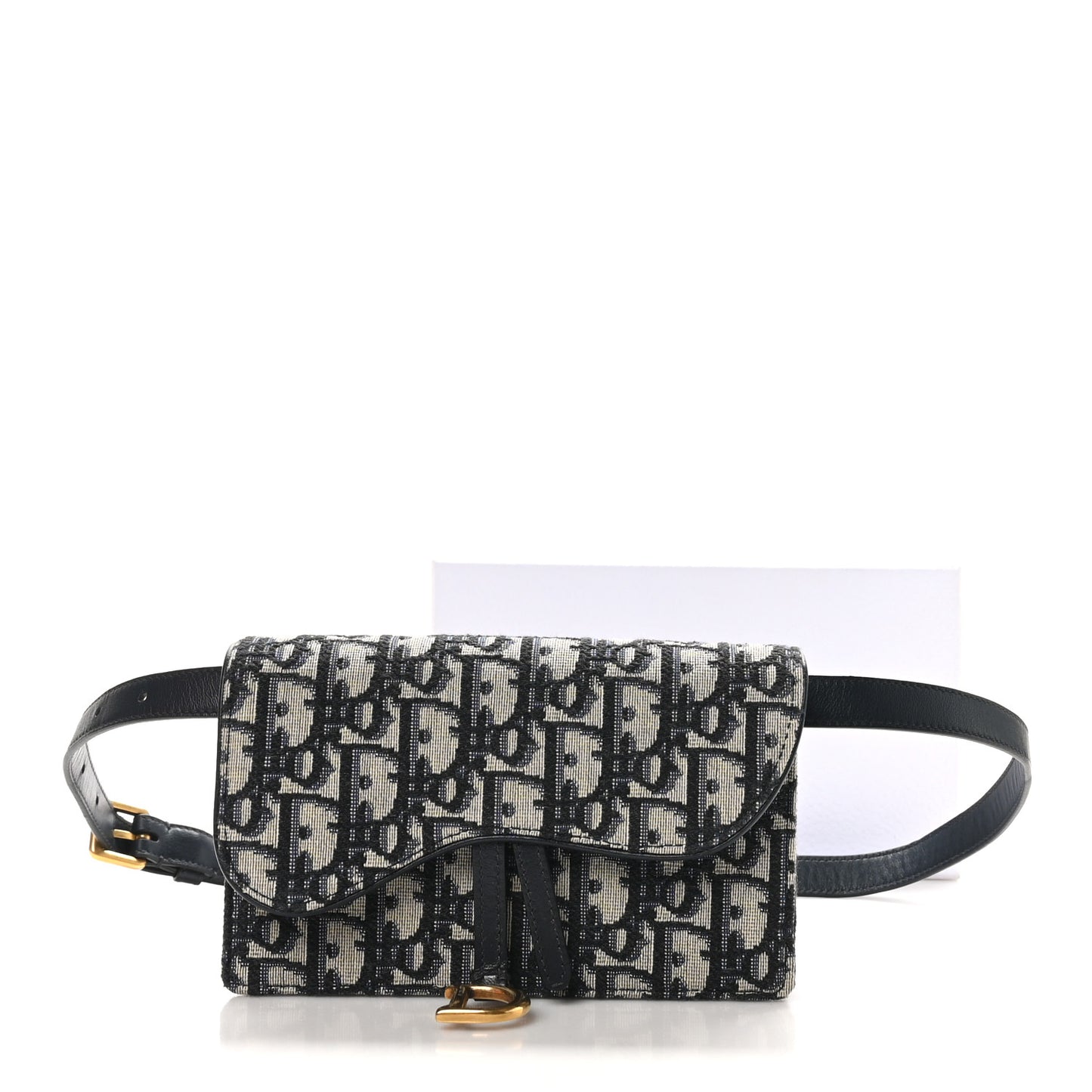 Oblique Saddle Belt Bag Blue