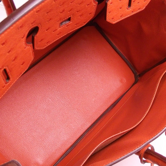 Ostrich BIRKIN 35 Orange