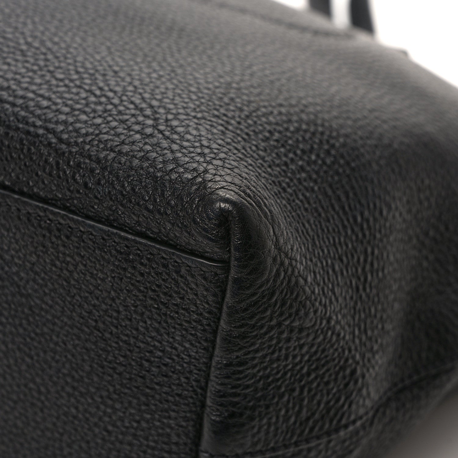 Prada Vitello Daino Embossed Logo Tote Black 11 of 16