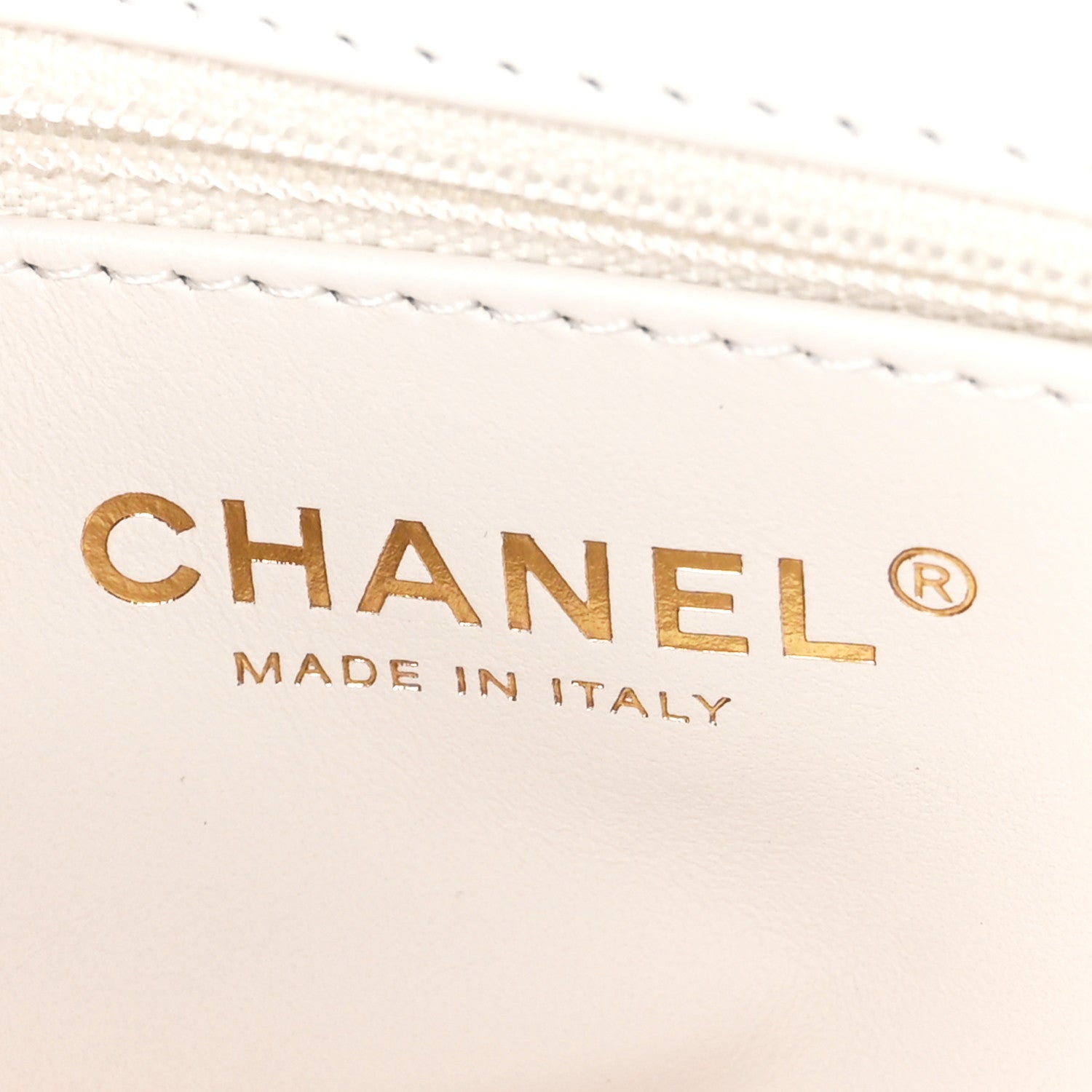 Chanel Shiny Aged Calfskin Quilted Nano Kelly Shopper White 6 of 11