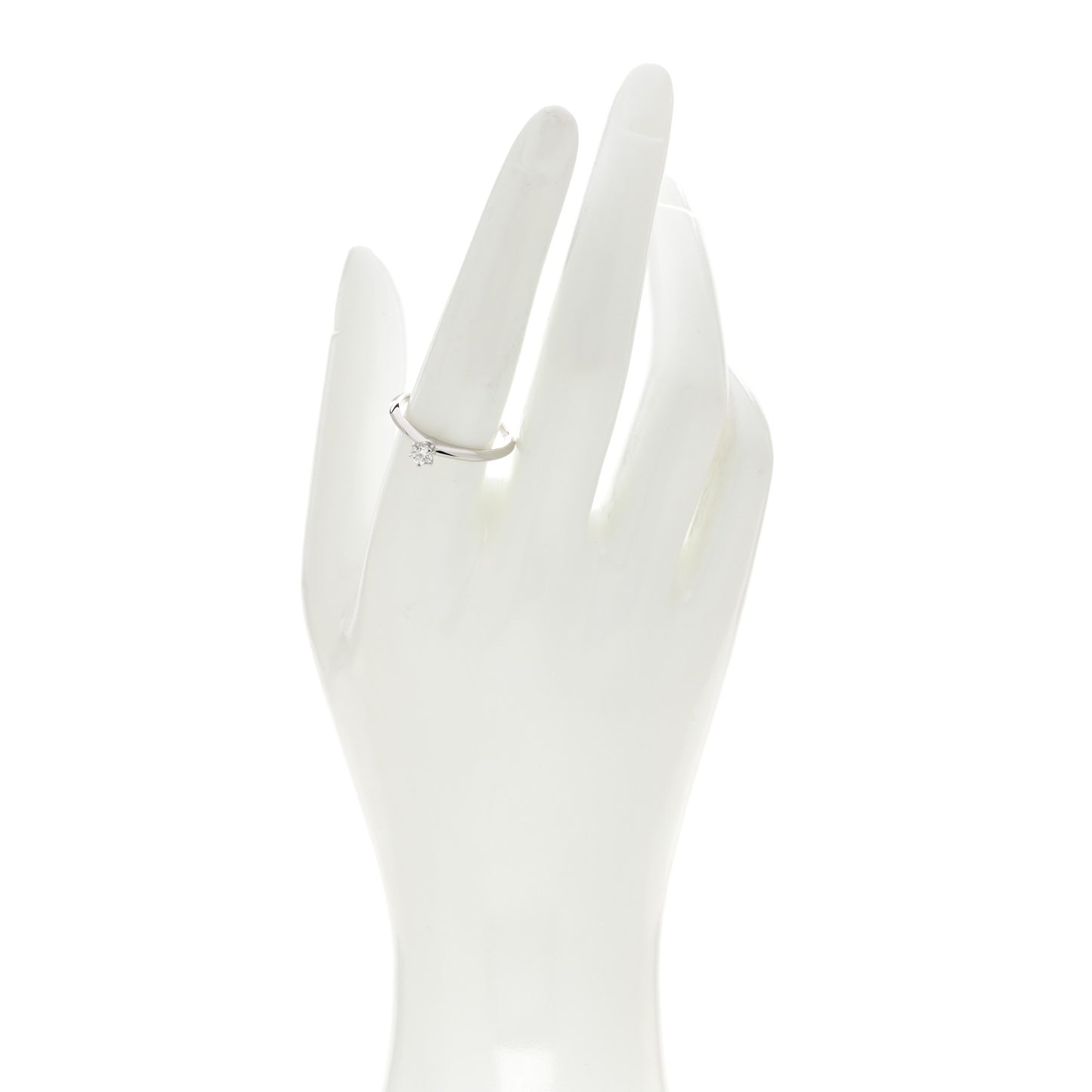 Platinum Diamond .21ct Solitaire Engagement Ring 59 8.75