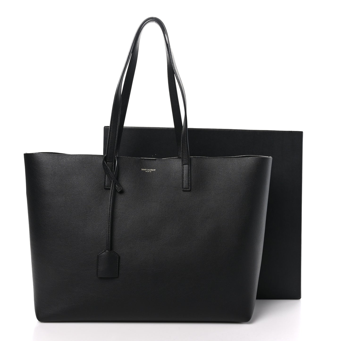 Calfskin Large Shopping Tote Black