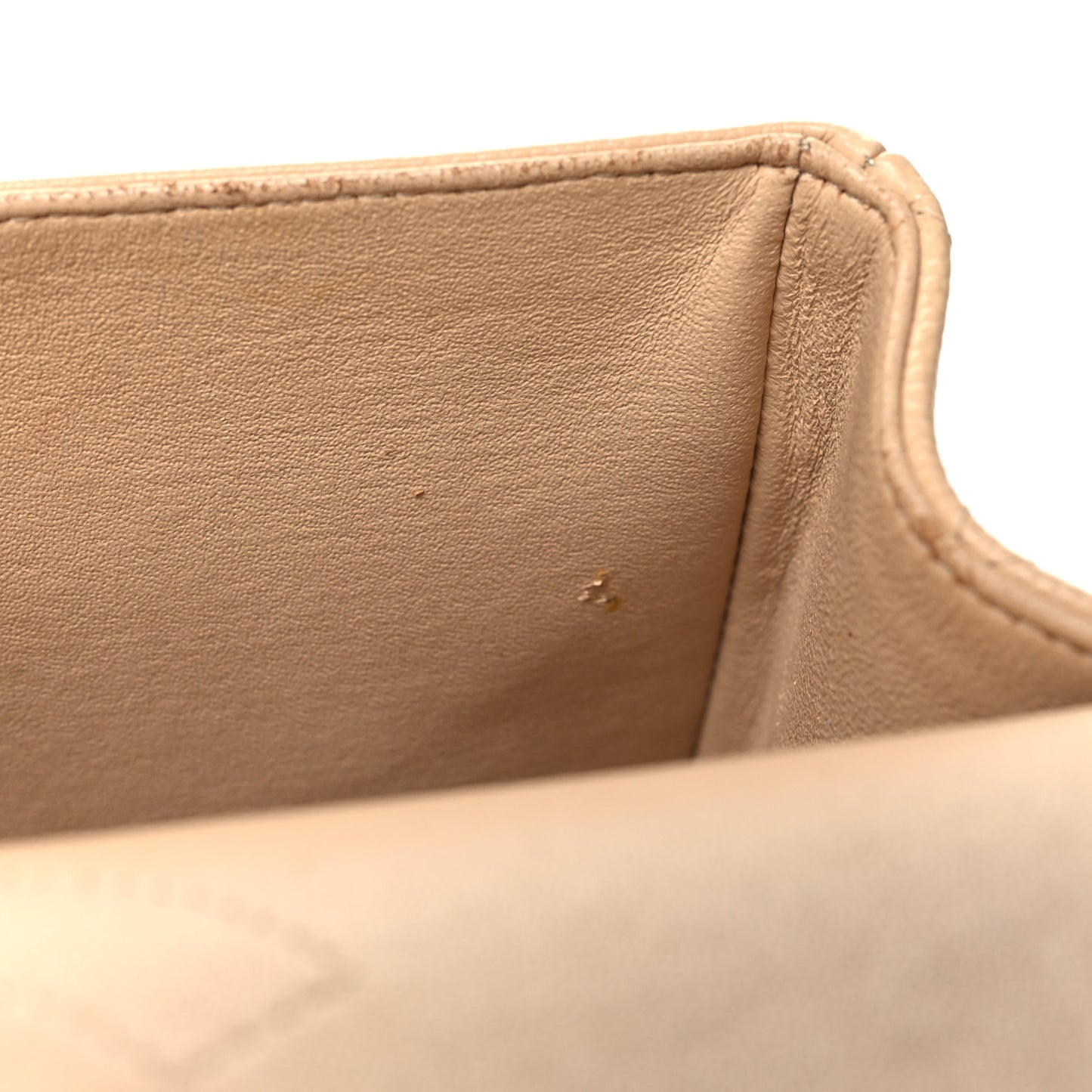 Caviar Quilted Jumbo Double Flap Beige Clair