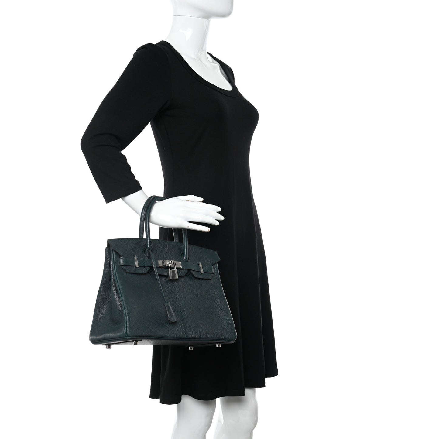 Chevre de Coromandel Birkin 30 Vert Cypress