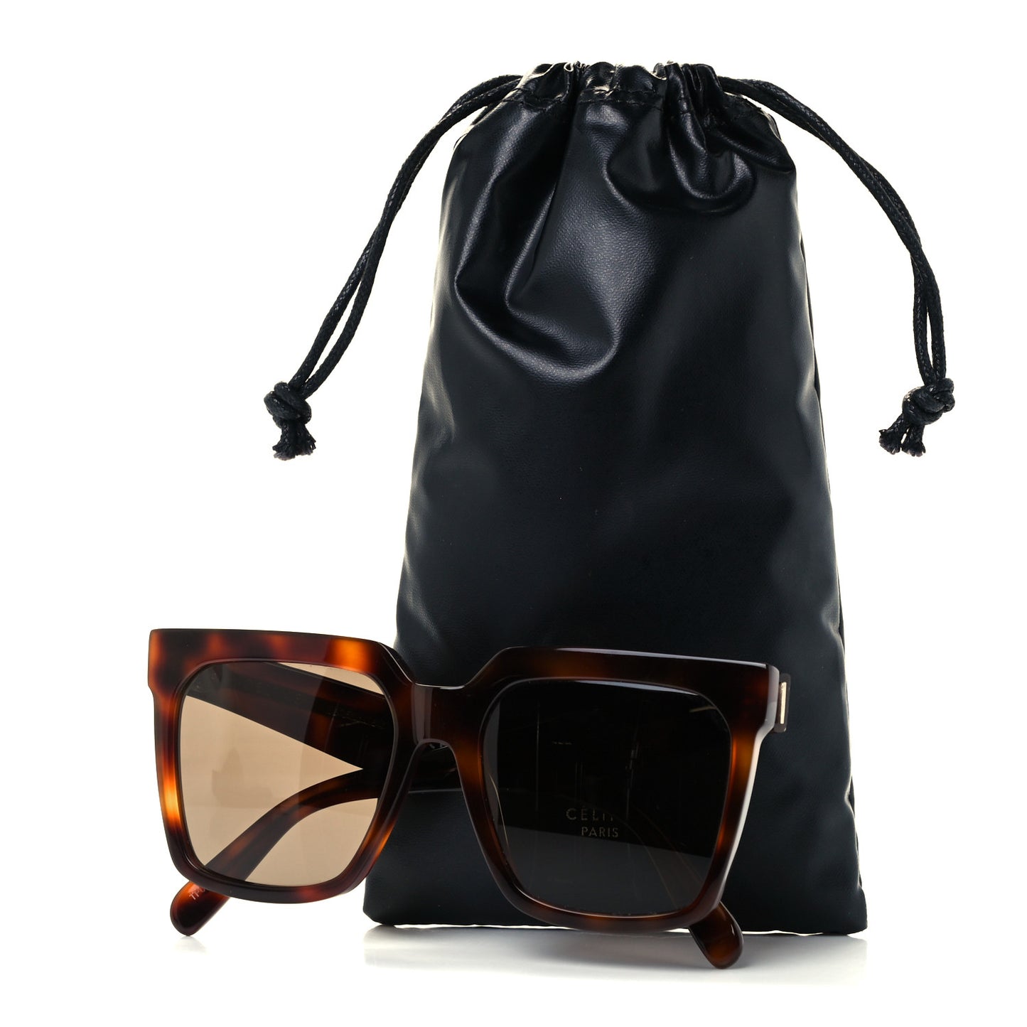 Acetate Polarized Square Sunglasses CL 40055I Red Havana