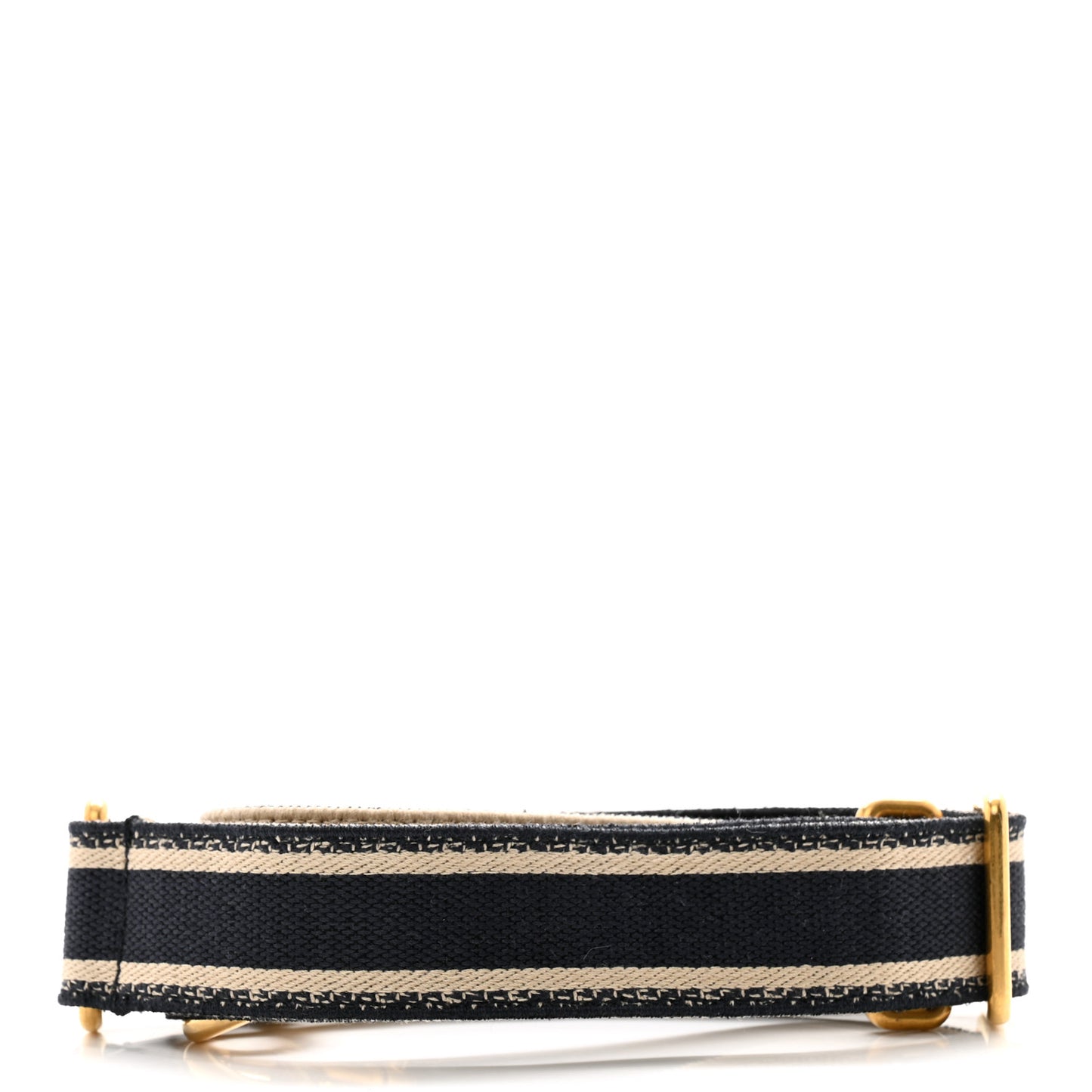 Canvas Embroidered Shoulder Strap Black