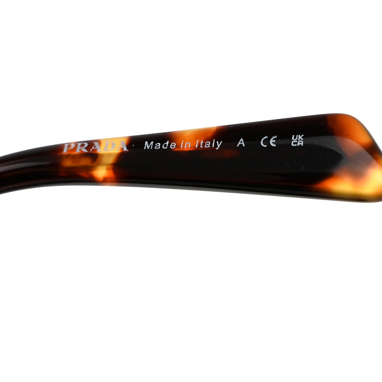 Prada Metal Symbole Triangle Logo Aviator Sunglasses SPR A50 Gold Tortoise Brown 6 of 9