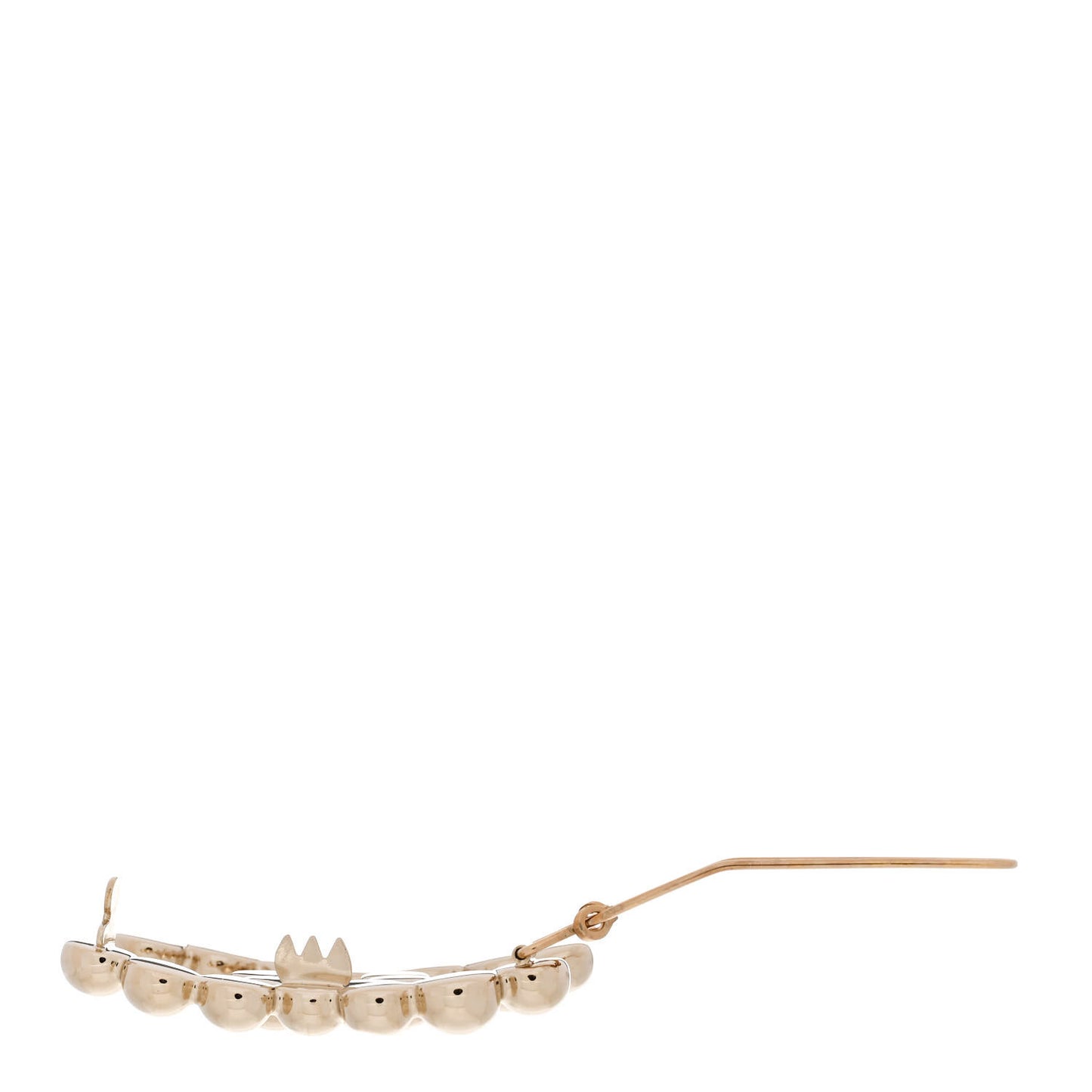 Metal Beaded CC Hair Clip Gold