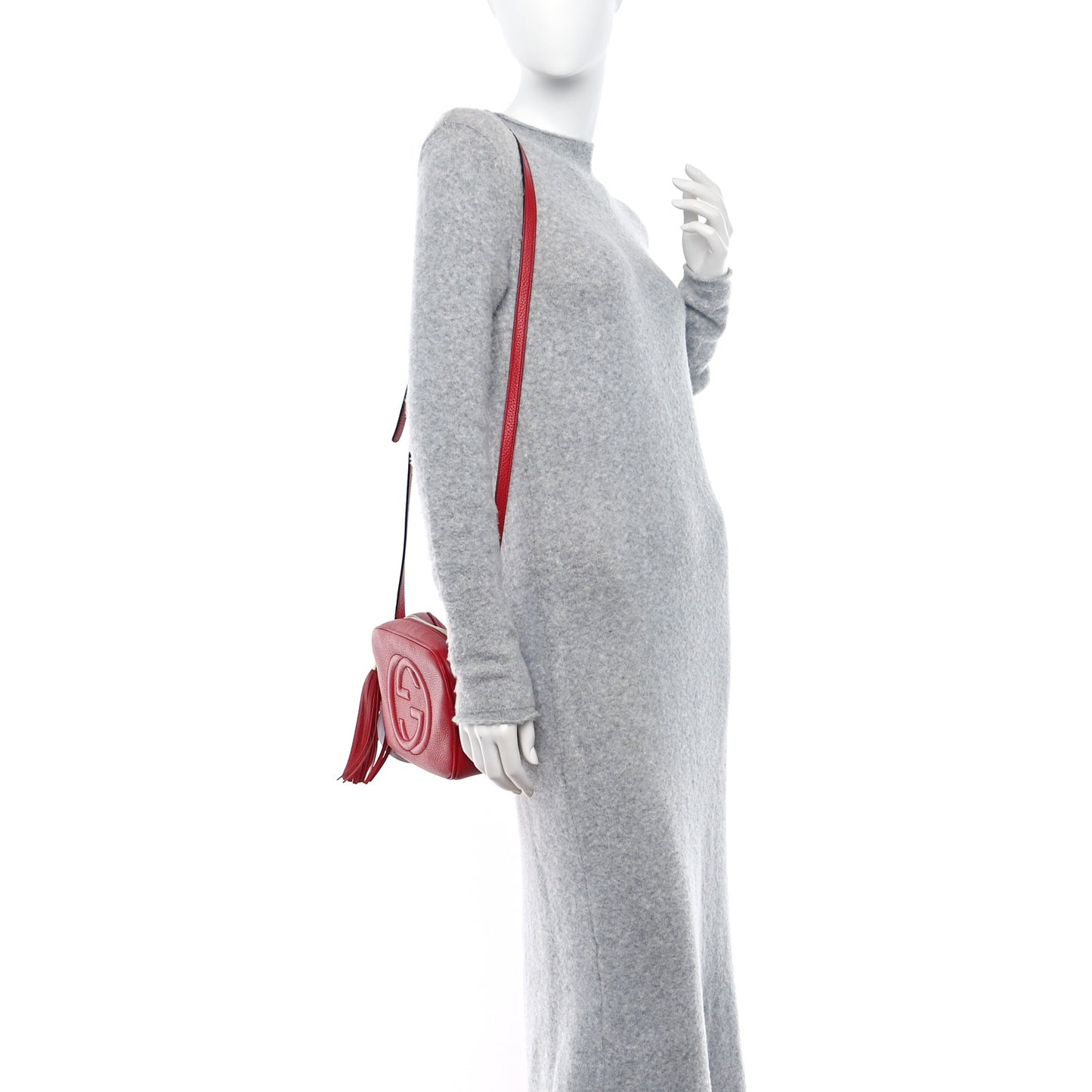 Pebbled Calfskin Small Soho Disco Bag Tabasco Red