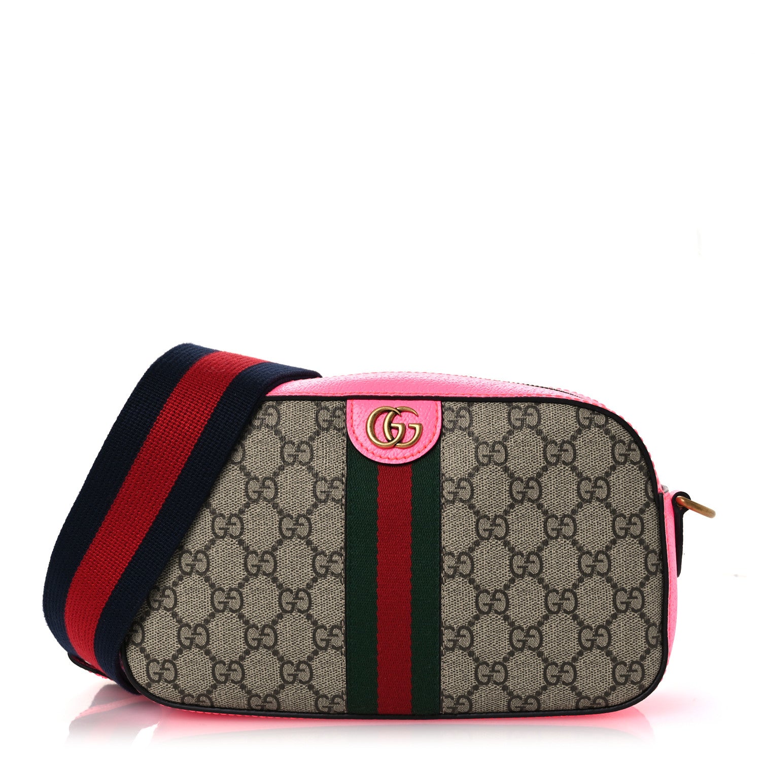 Gucci GG Supreme Monogram Textured Dollar Calfskin Web Ophidia
